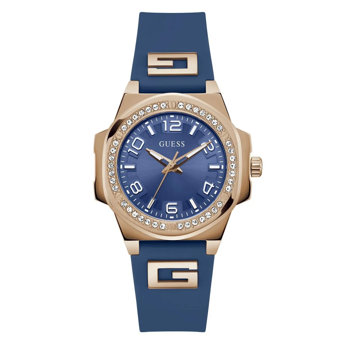 Blaue Analog-Quarzuhr für Damen