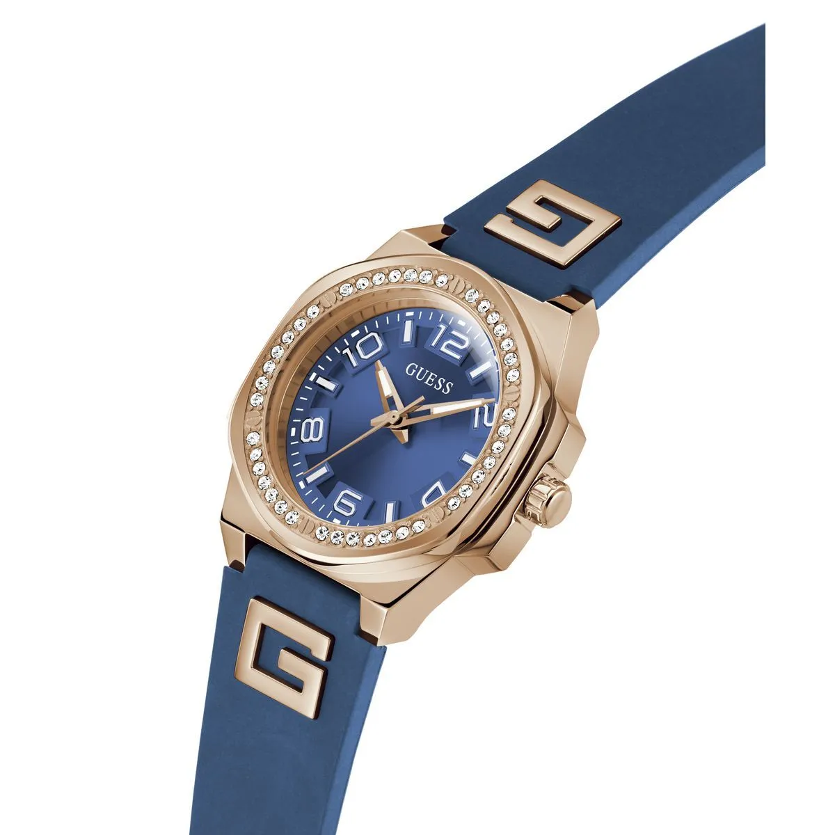 Blaue Analog-Quarzuhr für Damen