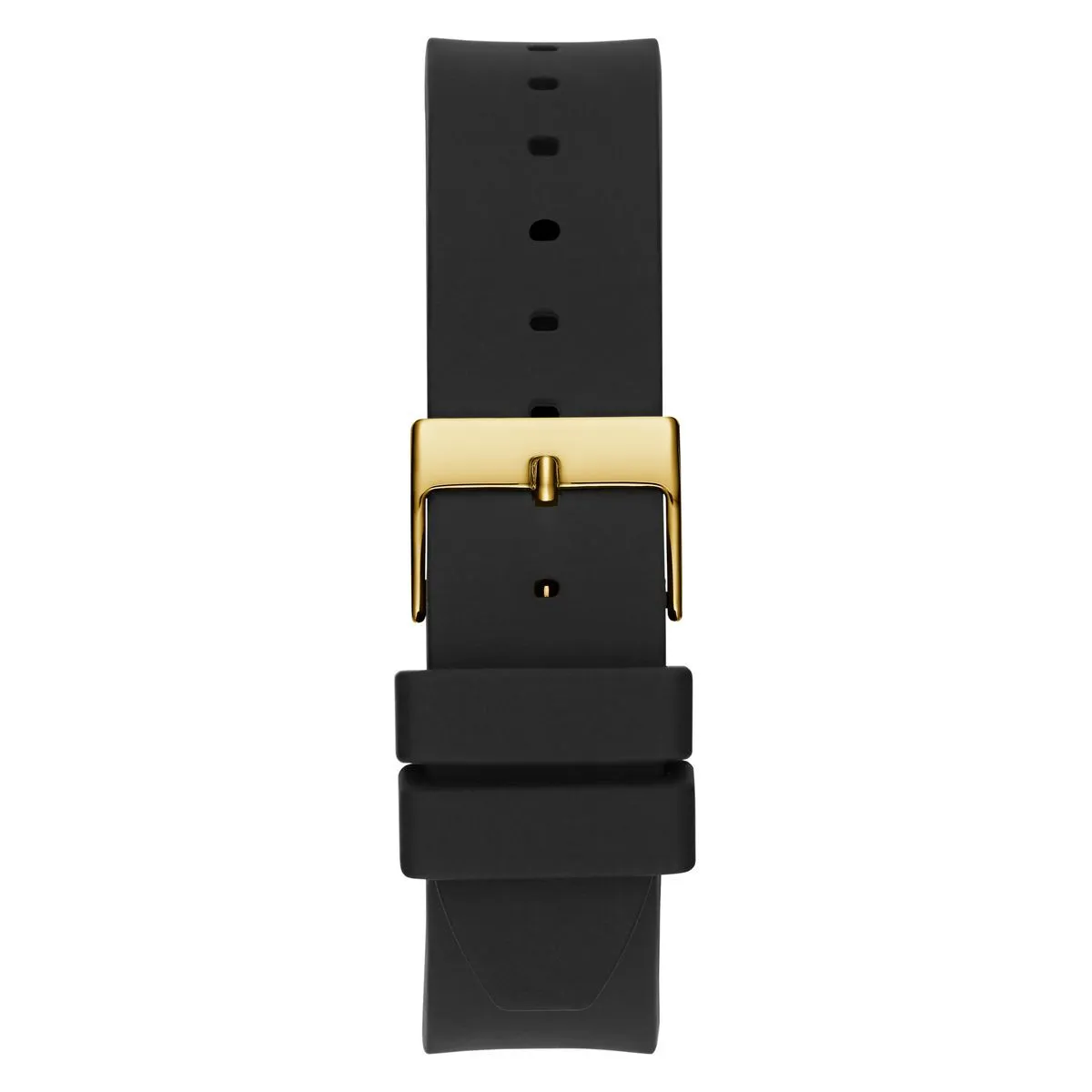 Goldfarbene Damenuhr mit schwarzem Armband