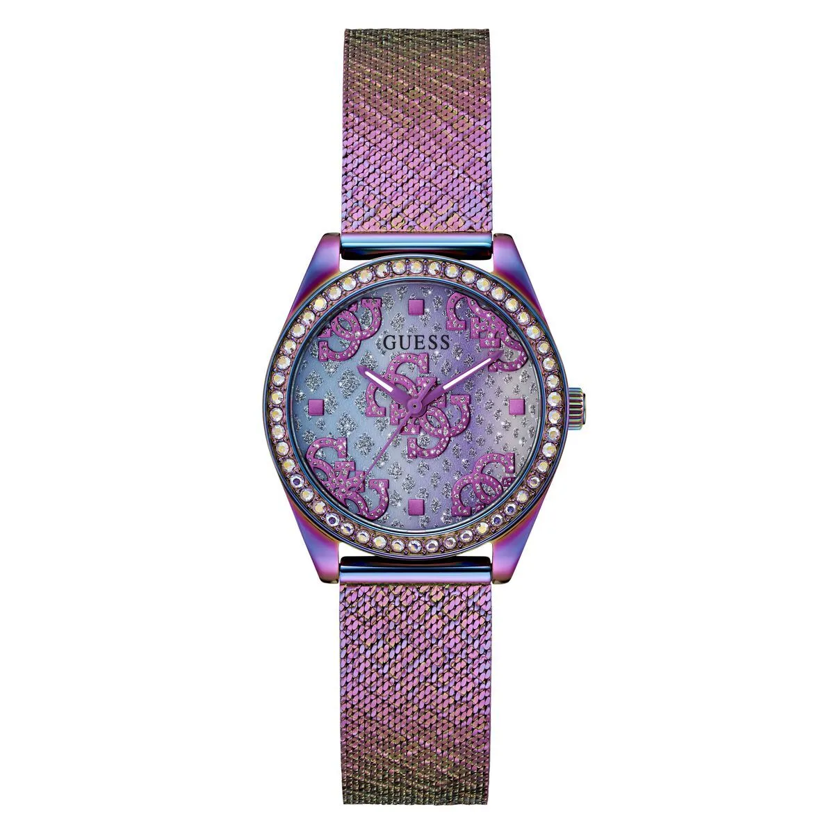 Irisierendes Mesh-Armbanduhr