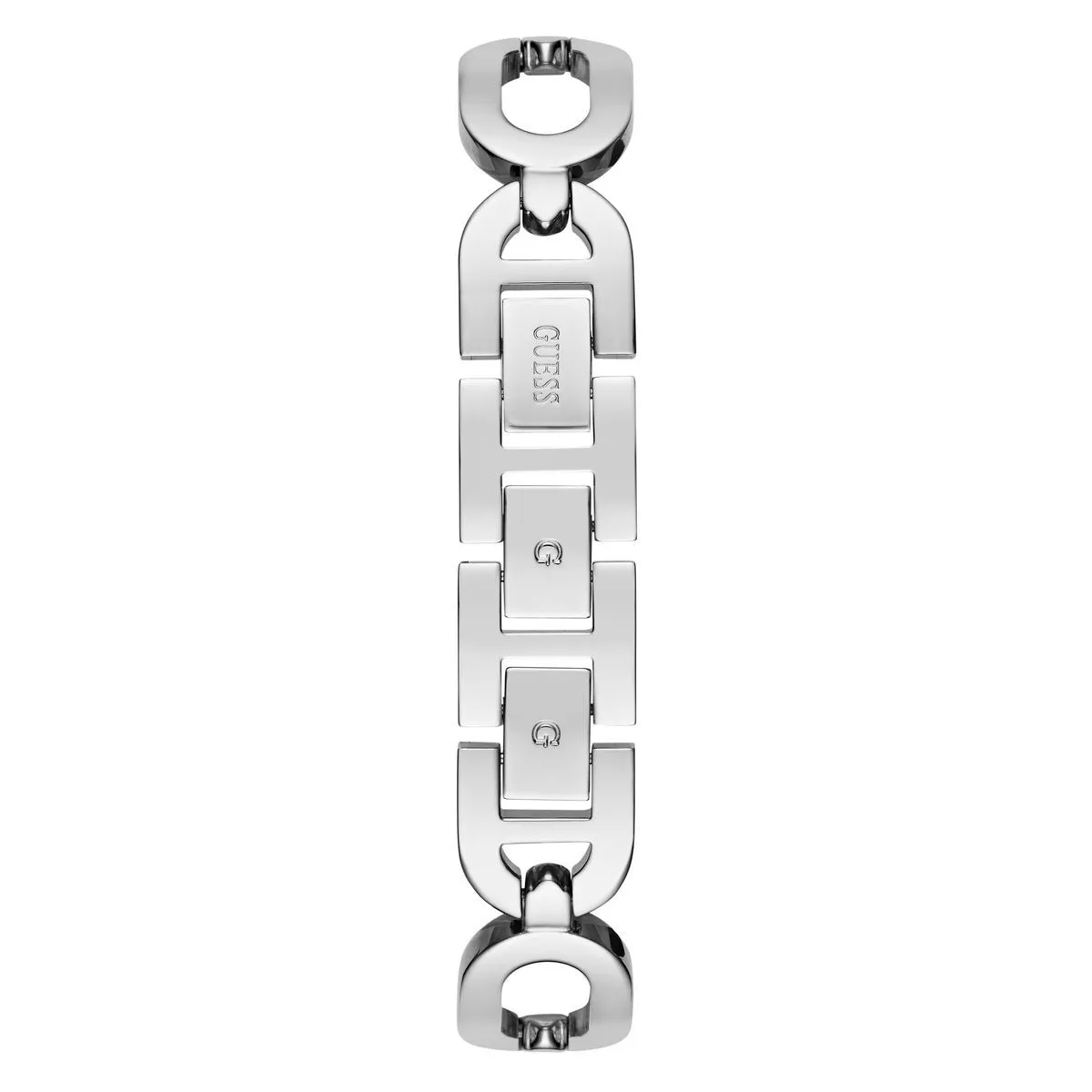 Silberfarbene Armbanduhr mit Charms