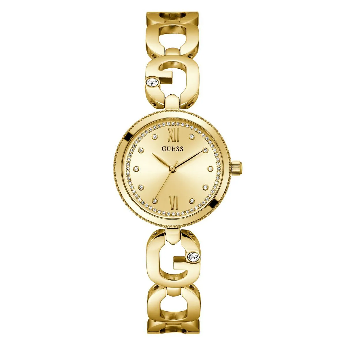 Elegante goldfarbene Damen-Armbanduhr