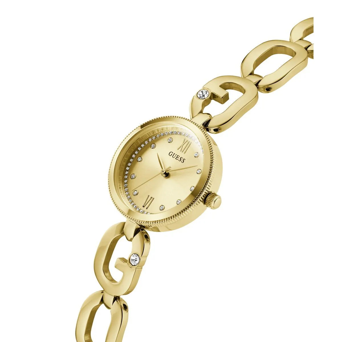 Elegante goldfarbene Damen-Armbanduhr