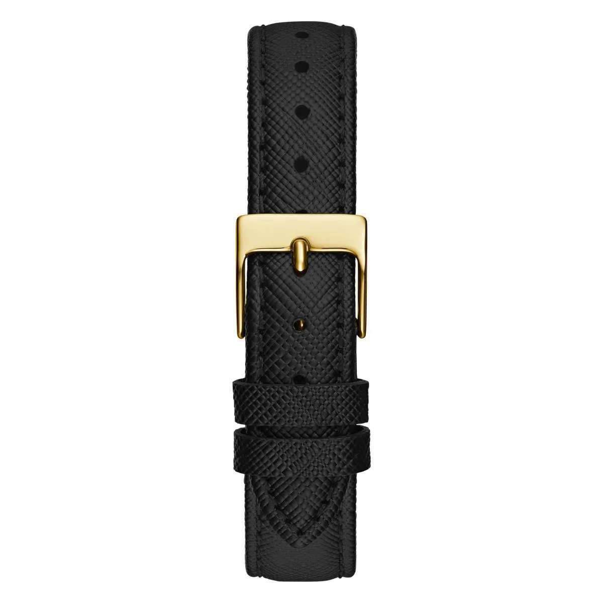 Elegante Goldfarbene Uhr mit Schwarzem Armband