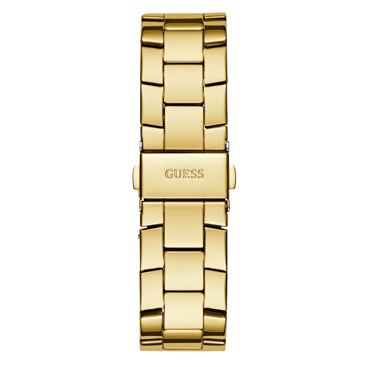 Kristallbesetzte goldfarbene Multifunktionsuhr