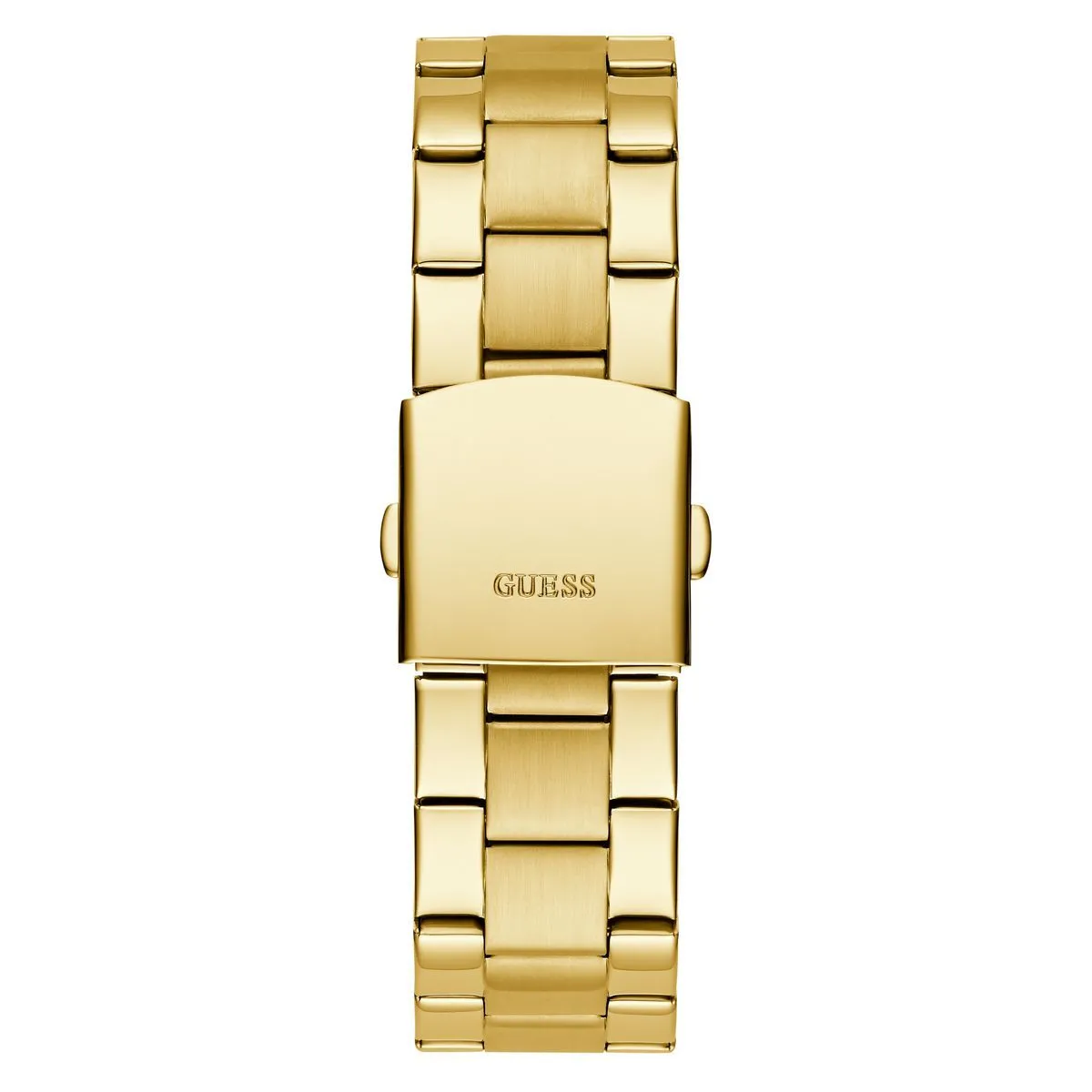 Goldfarbene Uhr mit Logo-Zifferblatt