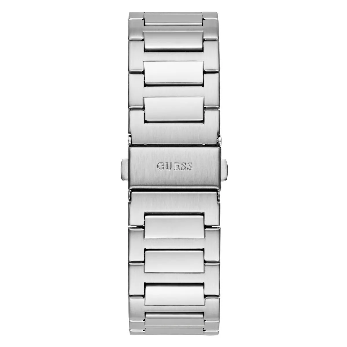 Silberne Edelstahl-Uhr mit grünem Zifferblatt