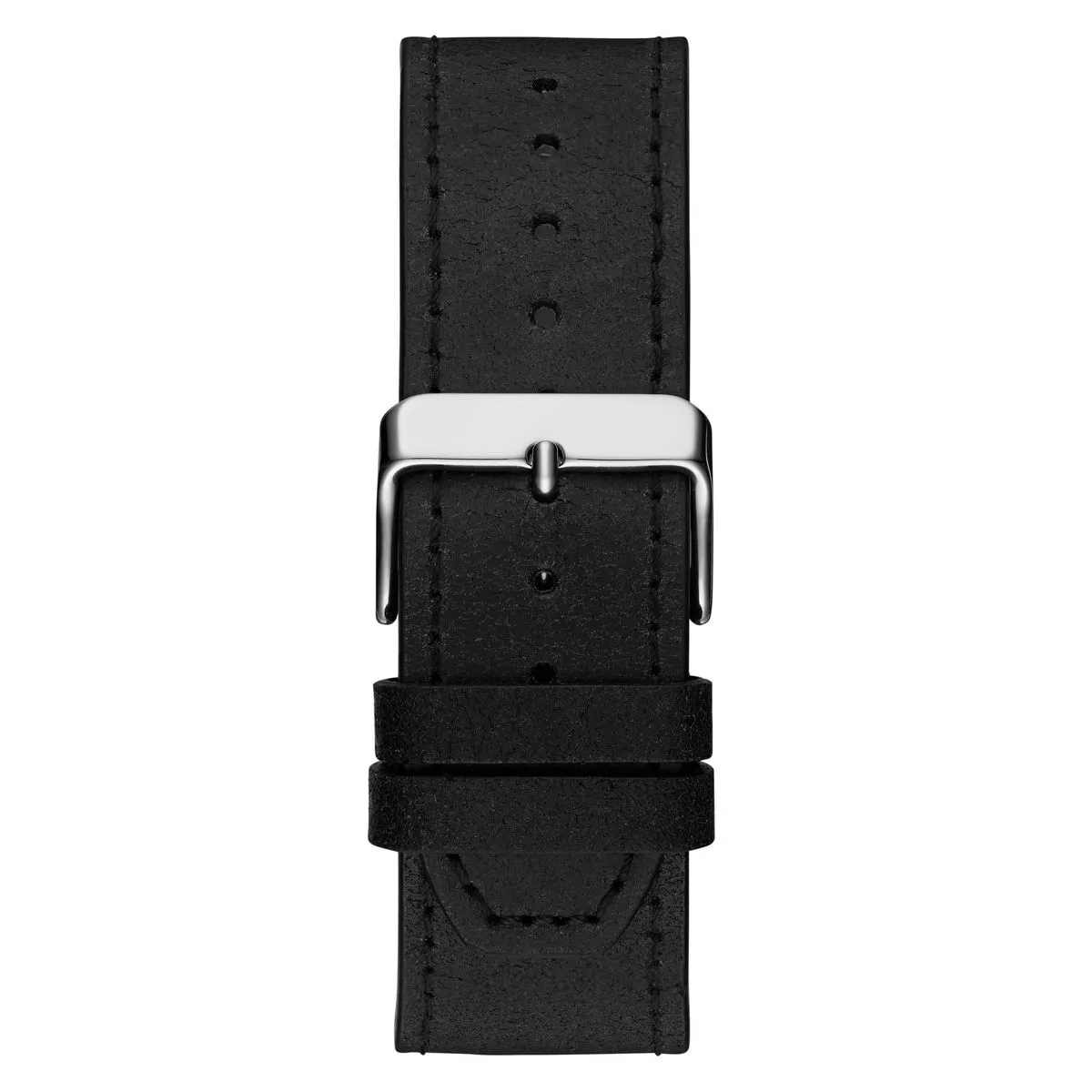 Schwarzes Leder-Uhrenarmband mit Schnalle