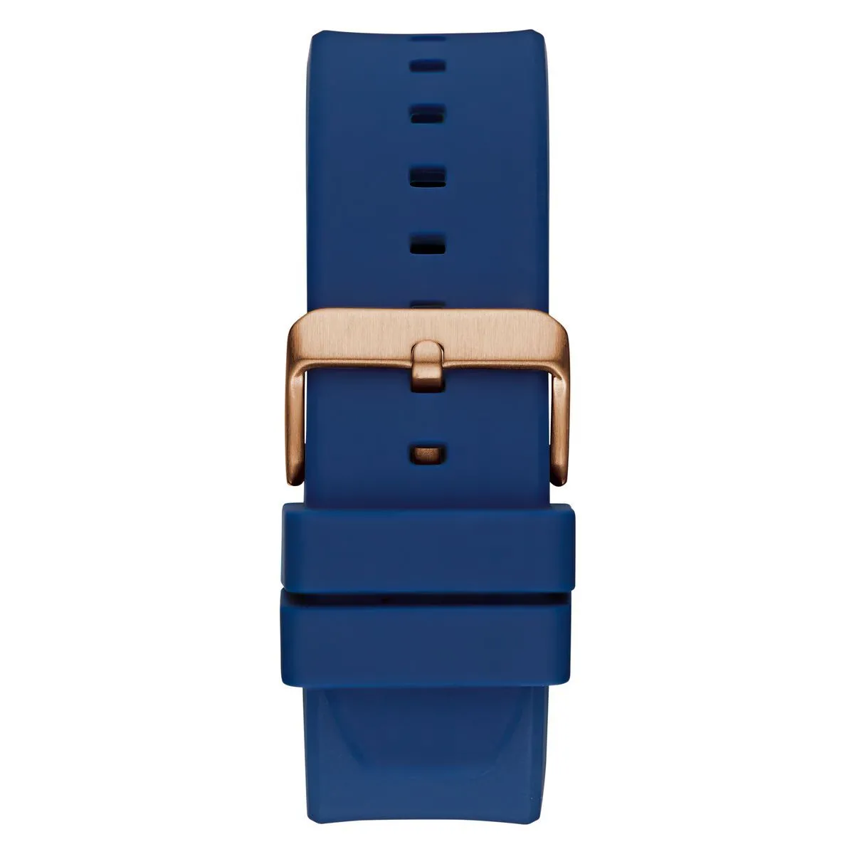 Multifunktionale blaue und roségoldene Uhr
