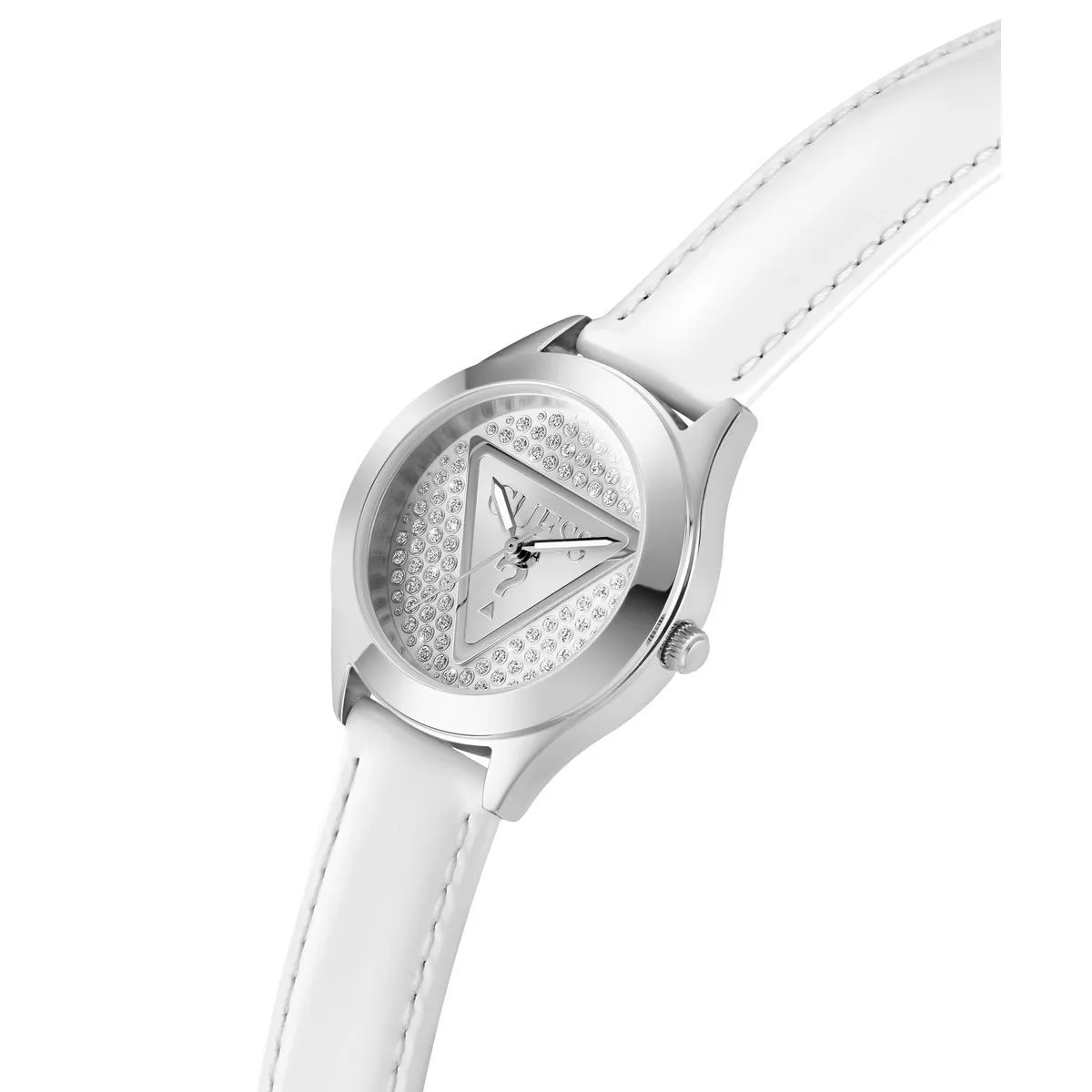 Damen Silver-Tone Glitz Analog Uhr