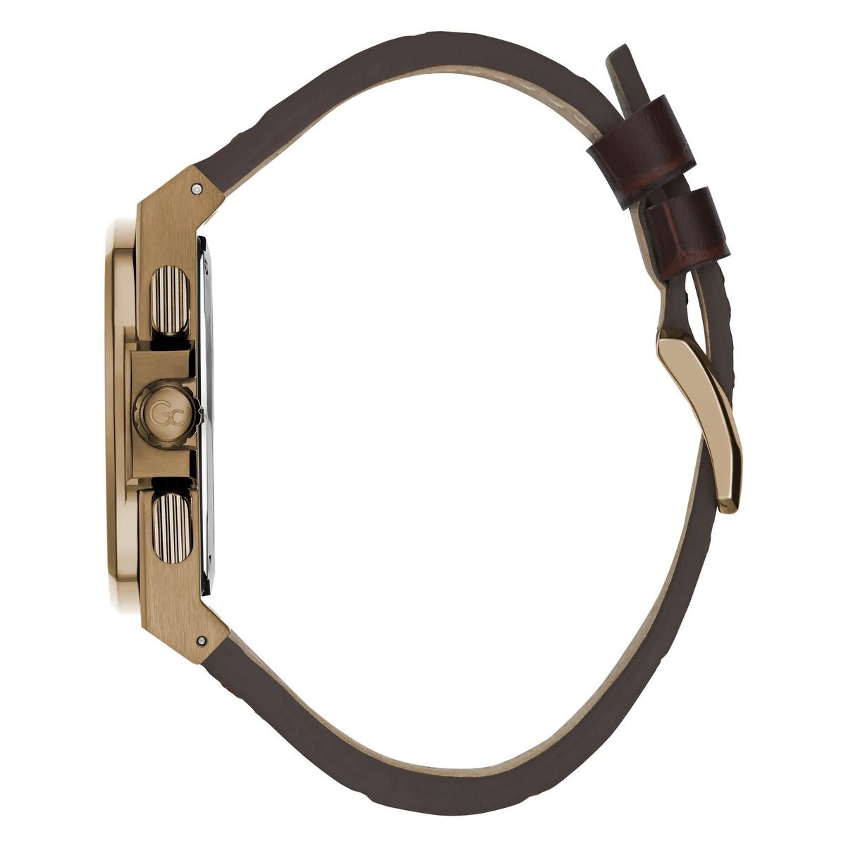 Braune Chronographenuhr mit Lederarmband
