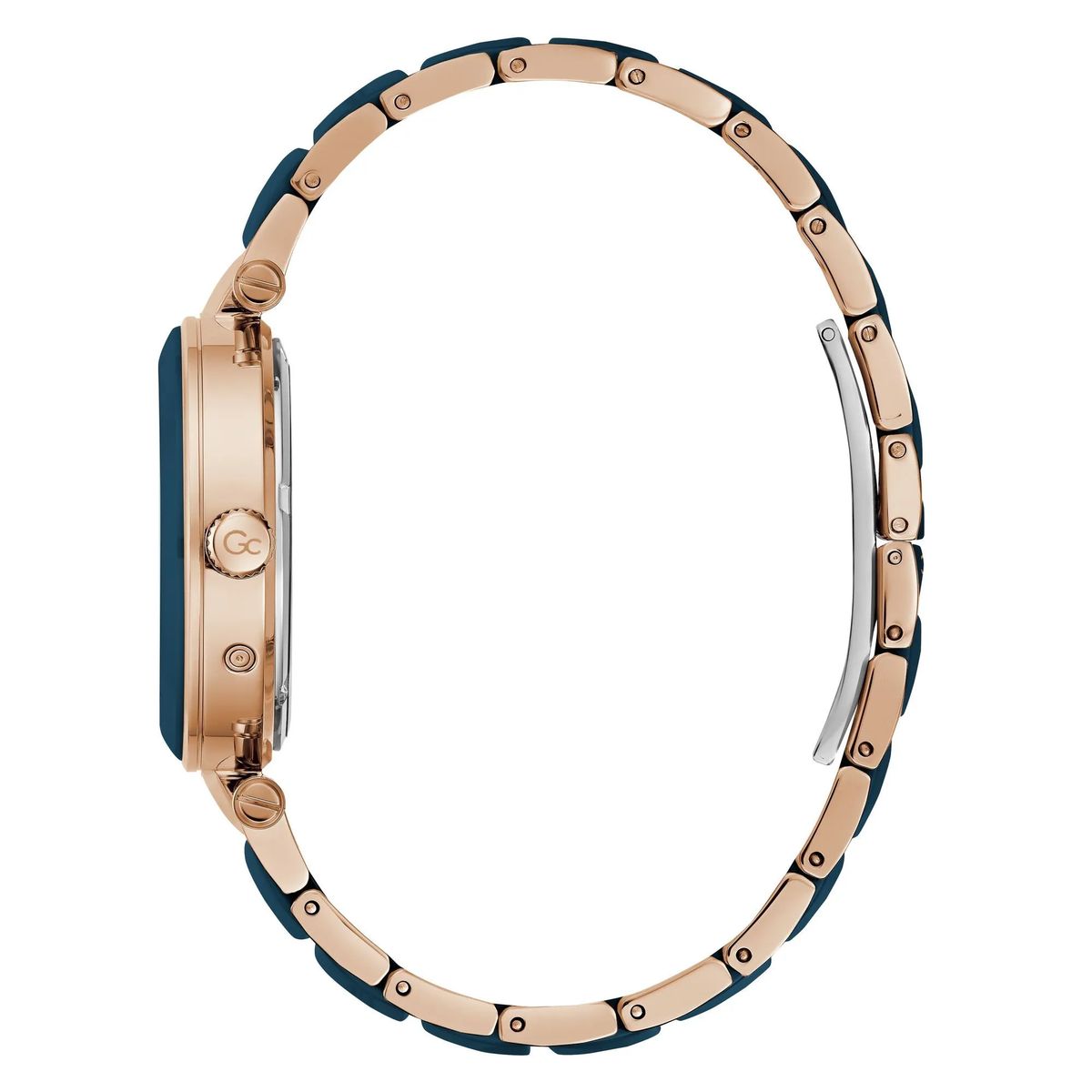 Elegante Marineblau & Roségold Uhr