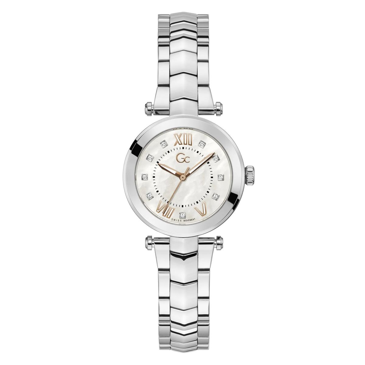 Silberfarbene Edelstahl Uhr