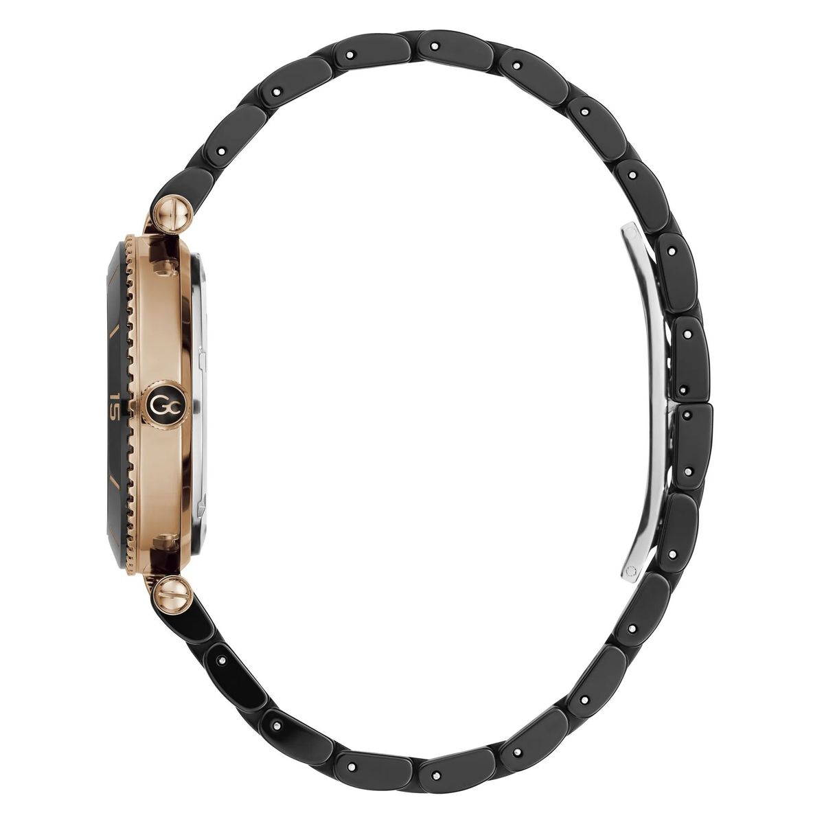 Schwarze Keramik Quarz Analog Uhr