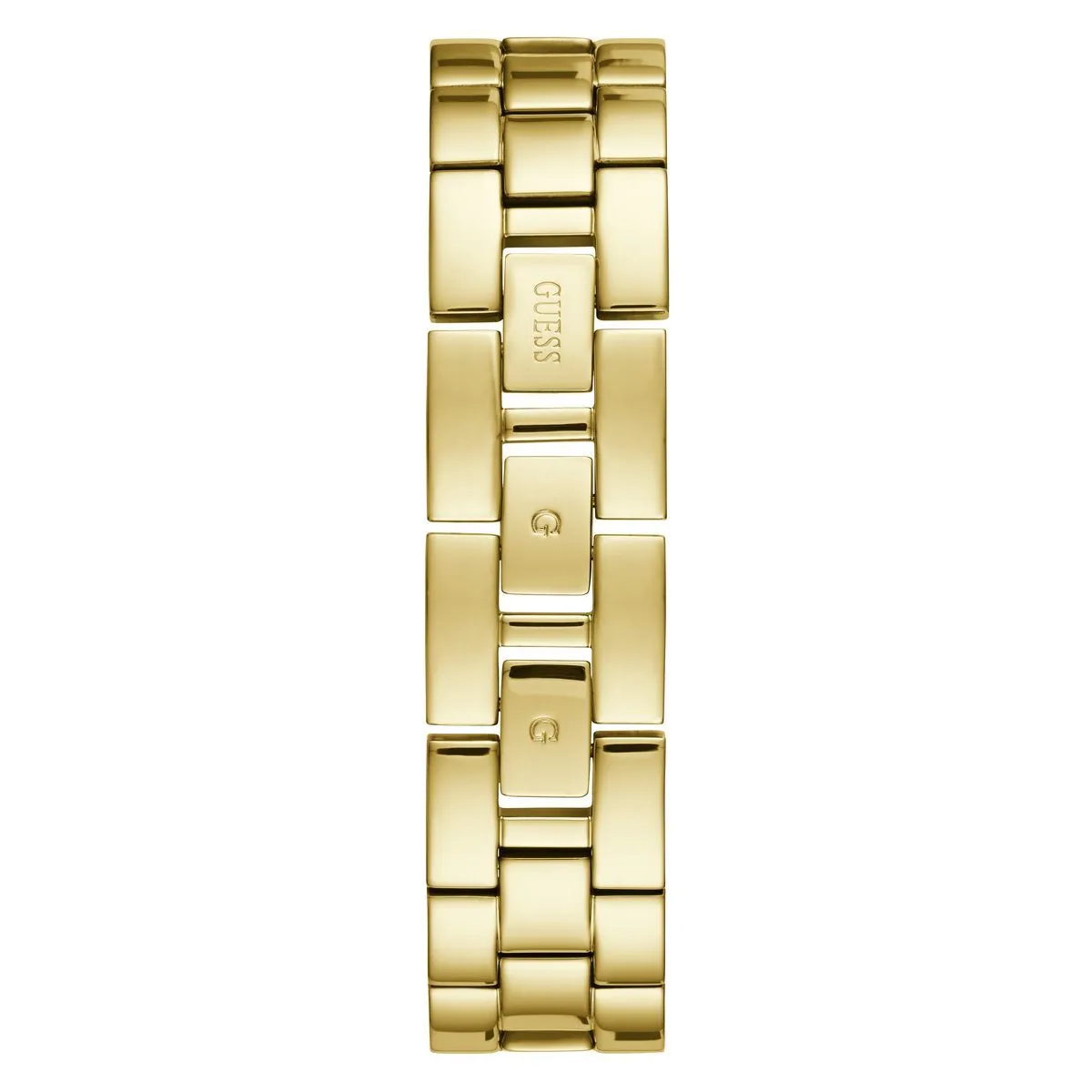 Goldfarbene Analoguhr mit Kristallakzenten