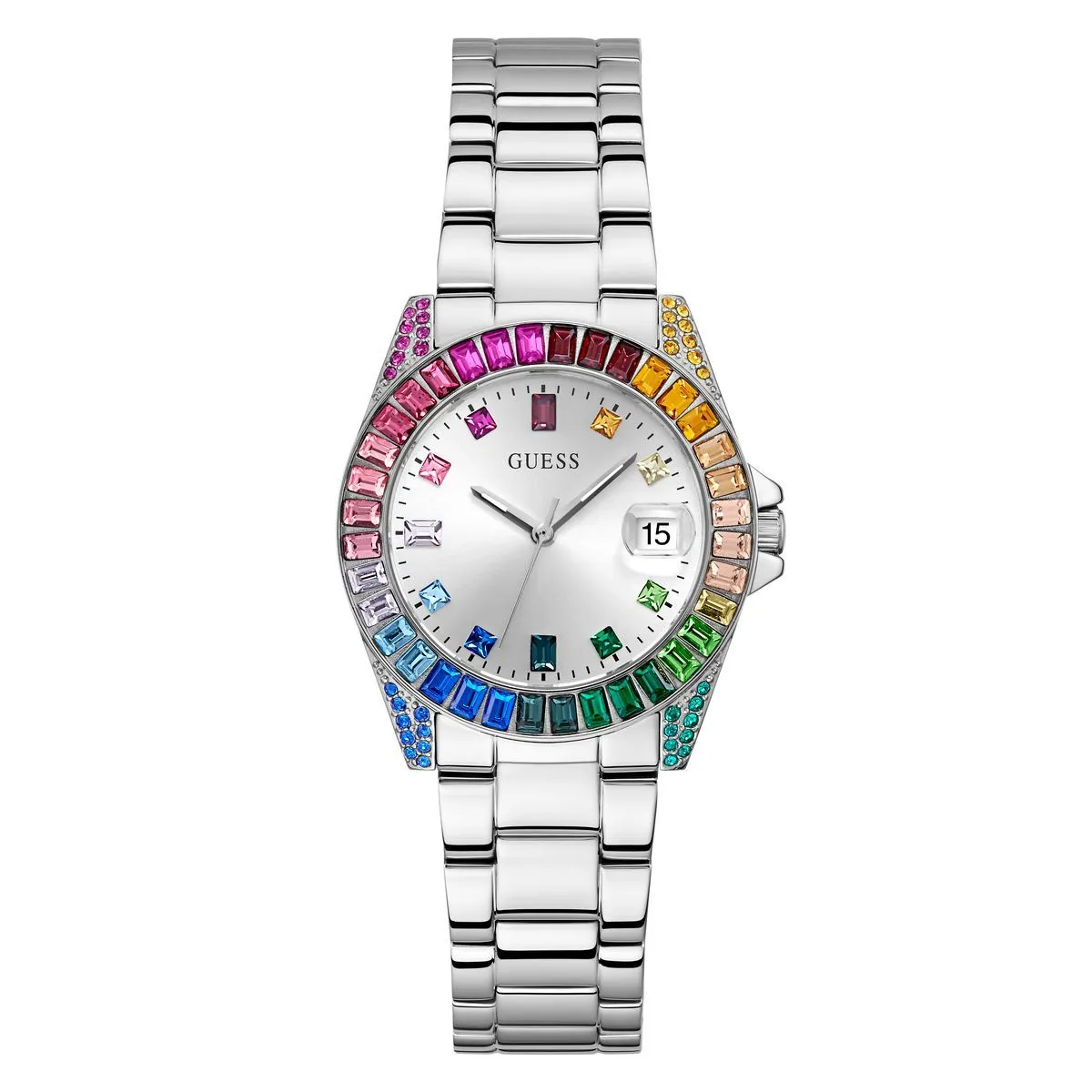 Uhr mit Regenbogenkristall-Akzent