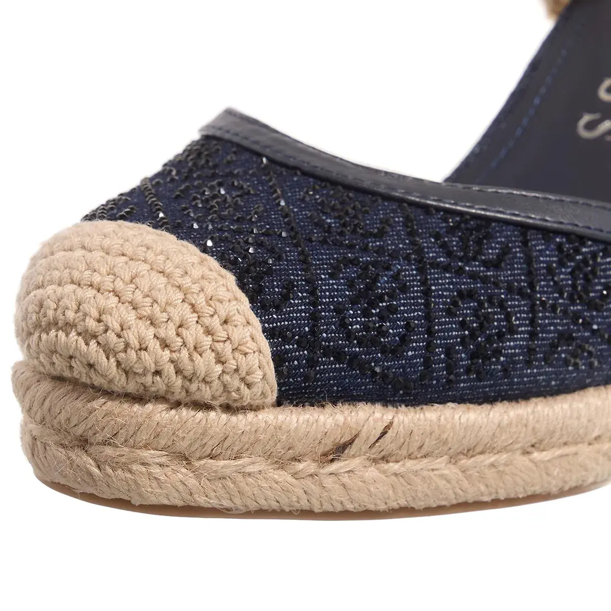 Espadrille Keilabsatz Sandale mit Knöchelriemen
