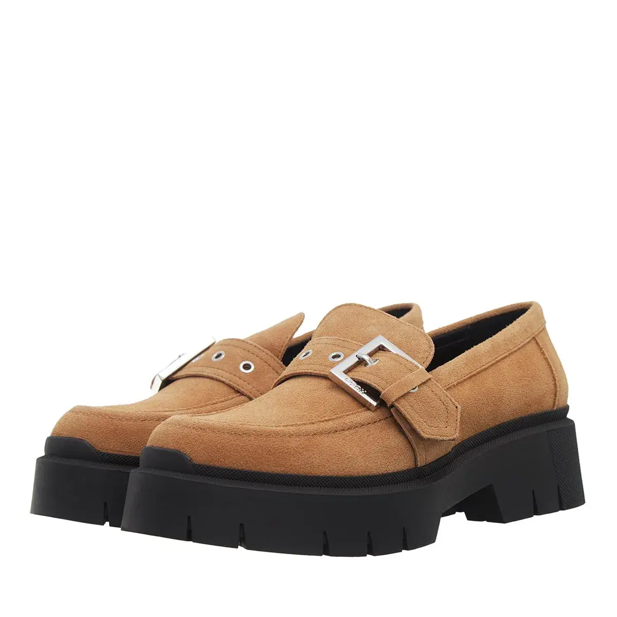 Plateau-Loafer mit Schnallendetail