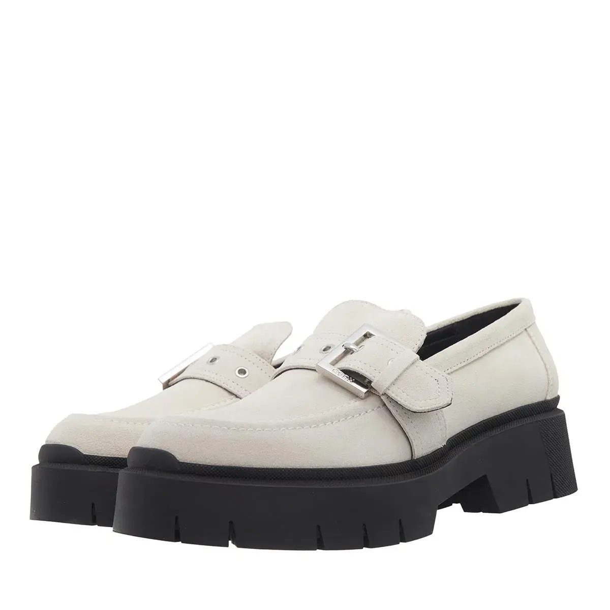 Plateau-Loafer mit Schnallendetail