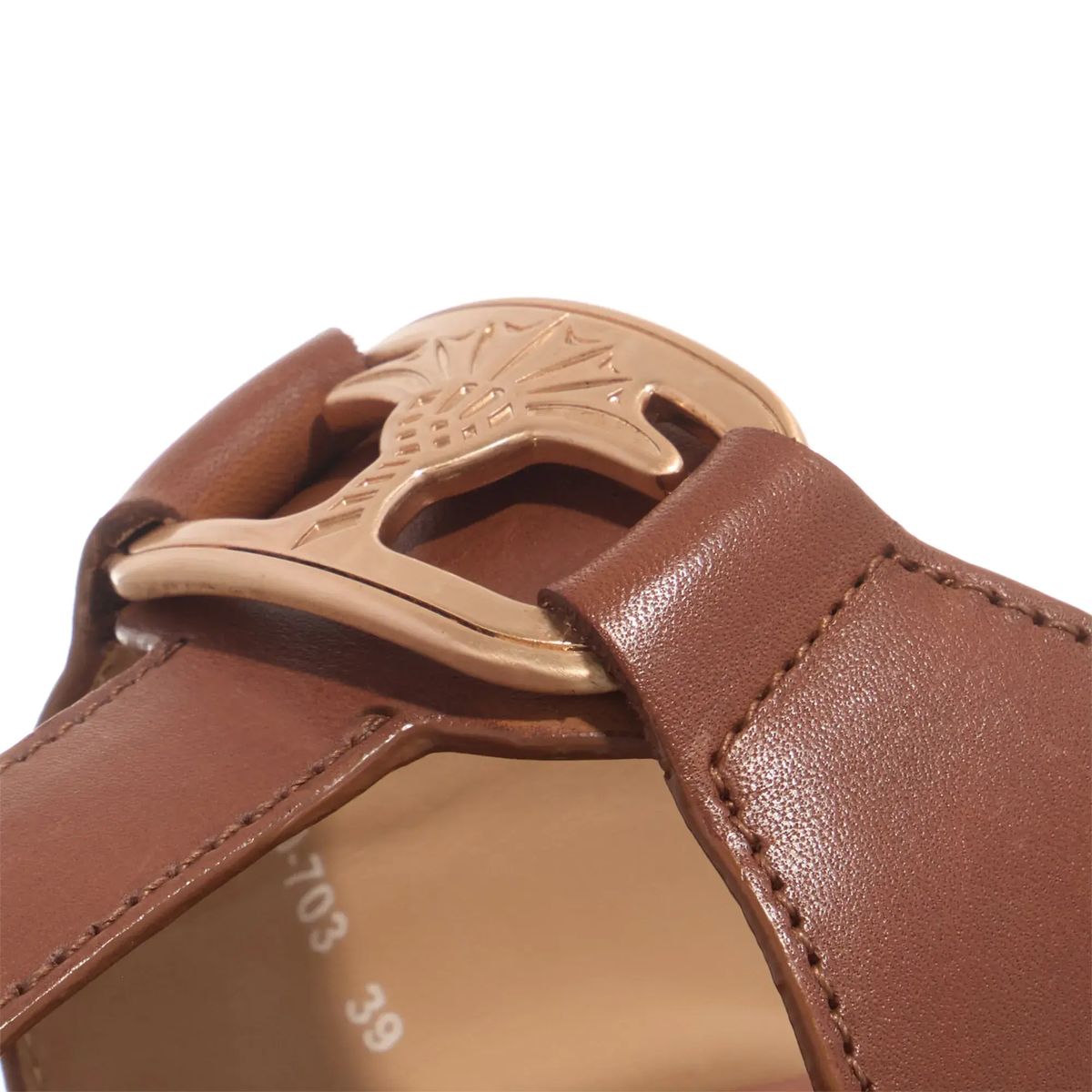 Zehentrenner aus Leder mit Metalldetail