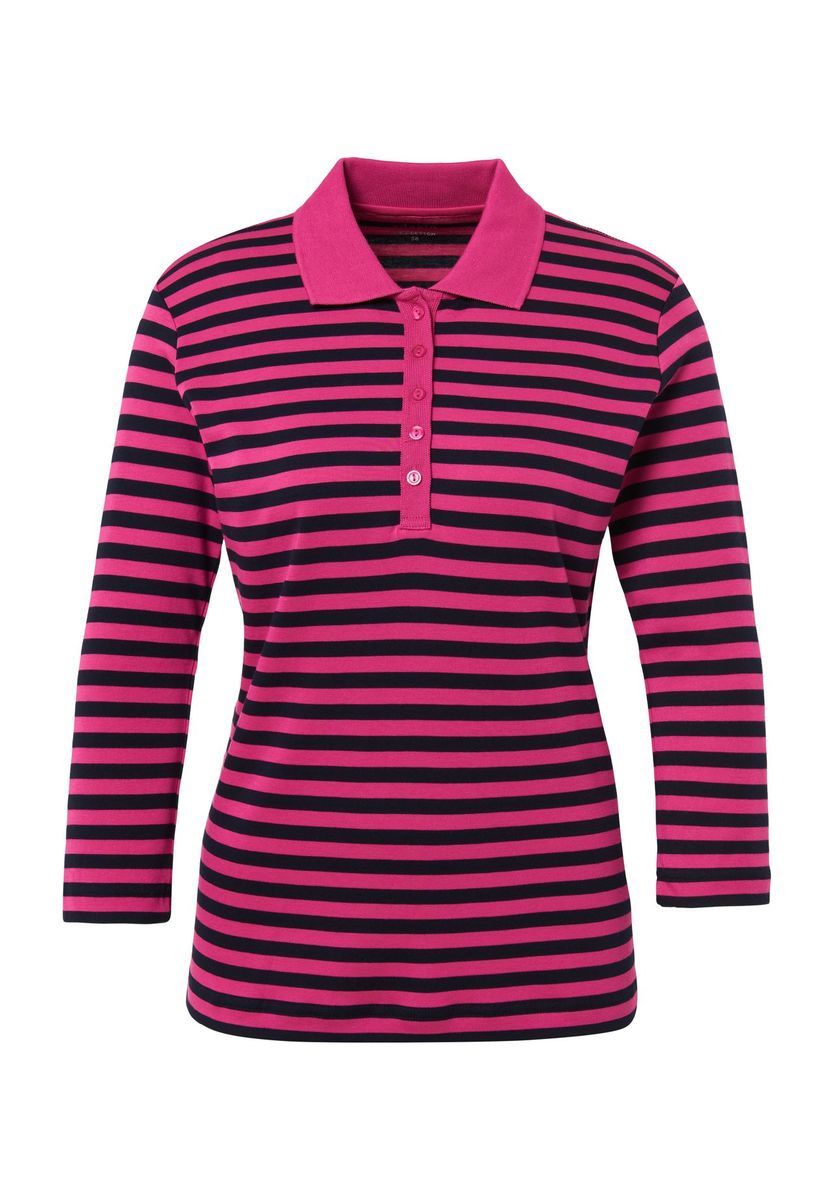 Gestreiftes Pima Baumwoll Poloshirt