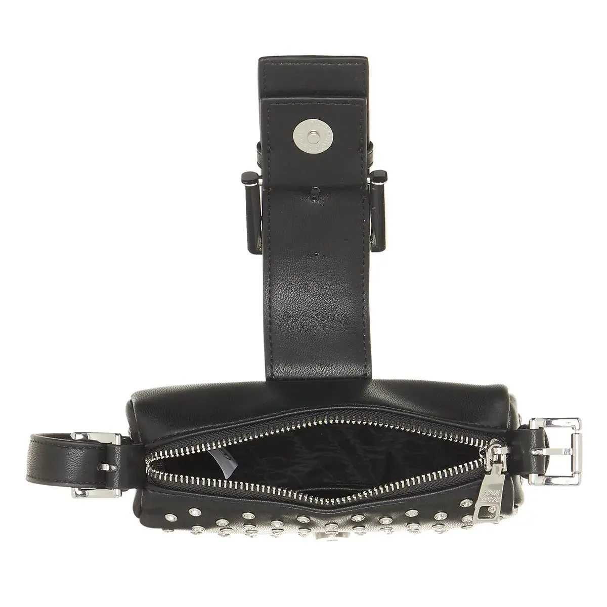 Mini Schultertasche mit Nieten und Schnalle