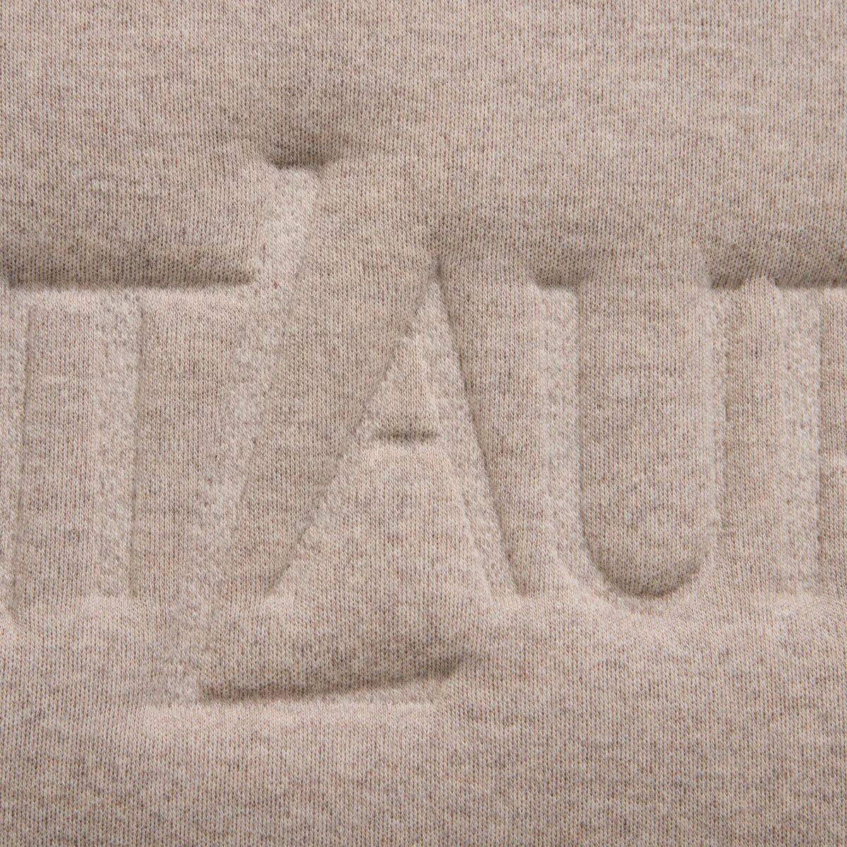 Beige Tragetasche aus gewalkter Wolle