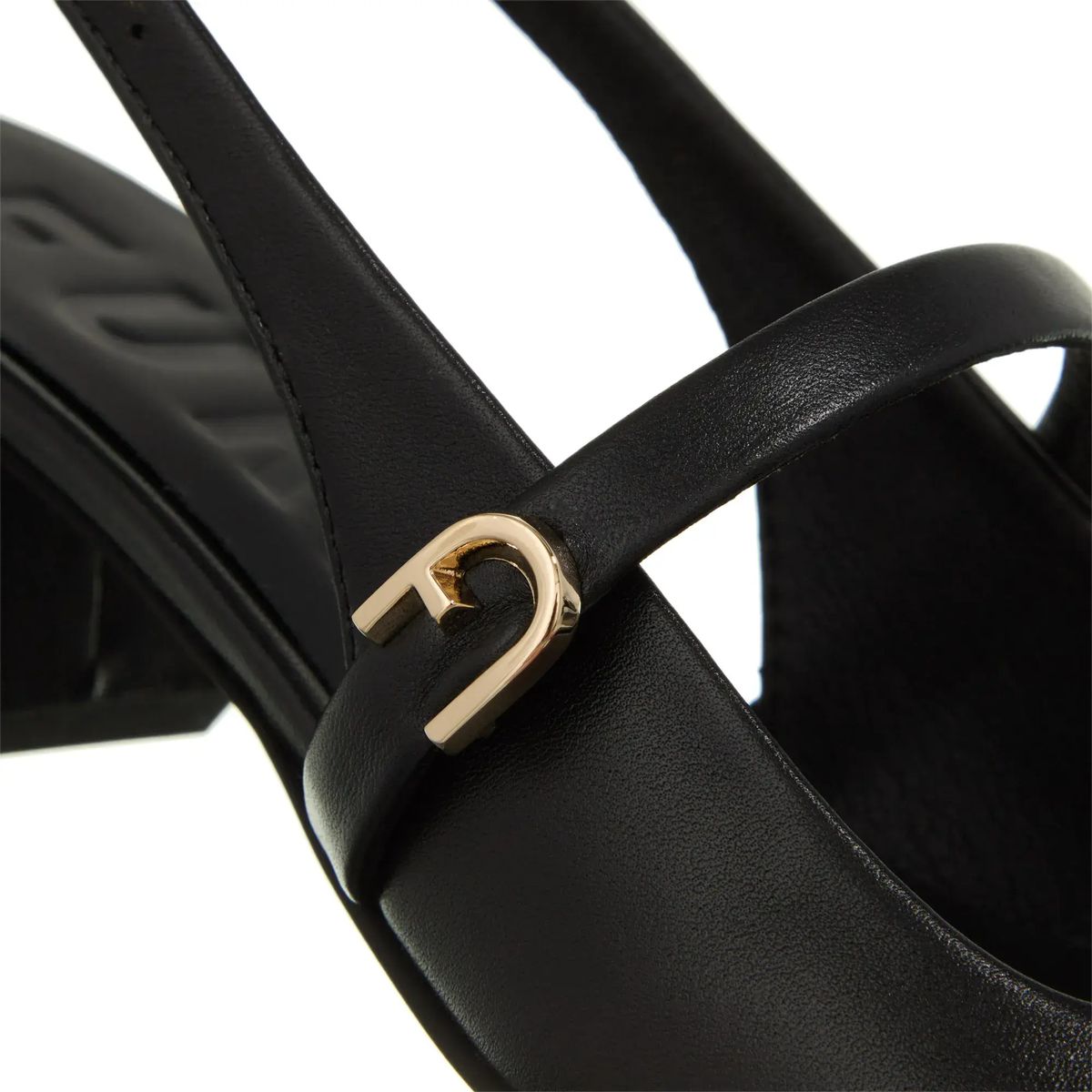 Schwarzer Mary Jane Absatzschuh aus Leder