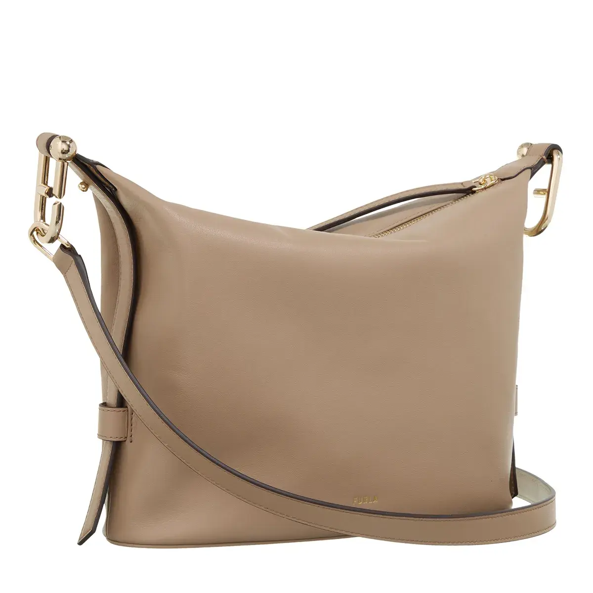 Minimalistische Hobo-Umhängetasche aus Leder