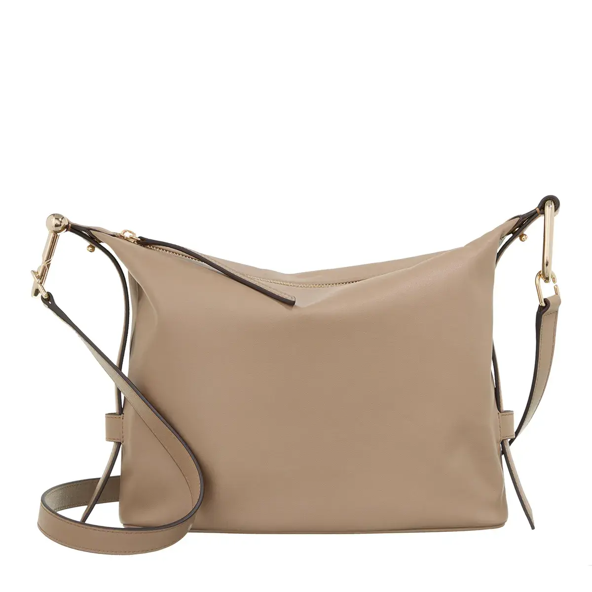 Minimalistische Hobo-Umhängetasche aus Leder