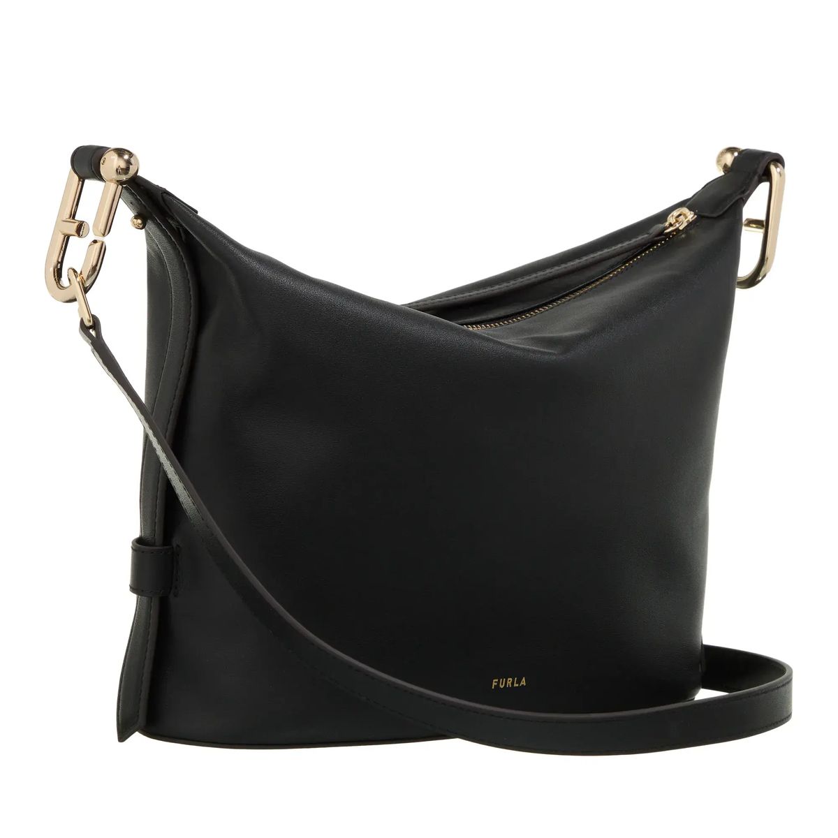 Elegante strukturierte Leder Hobo-Tasche