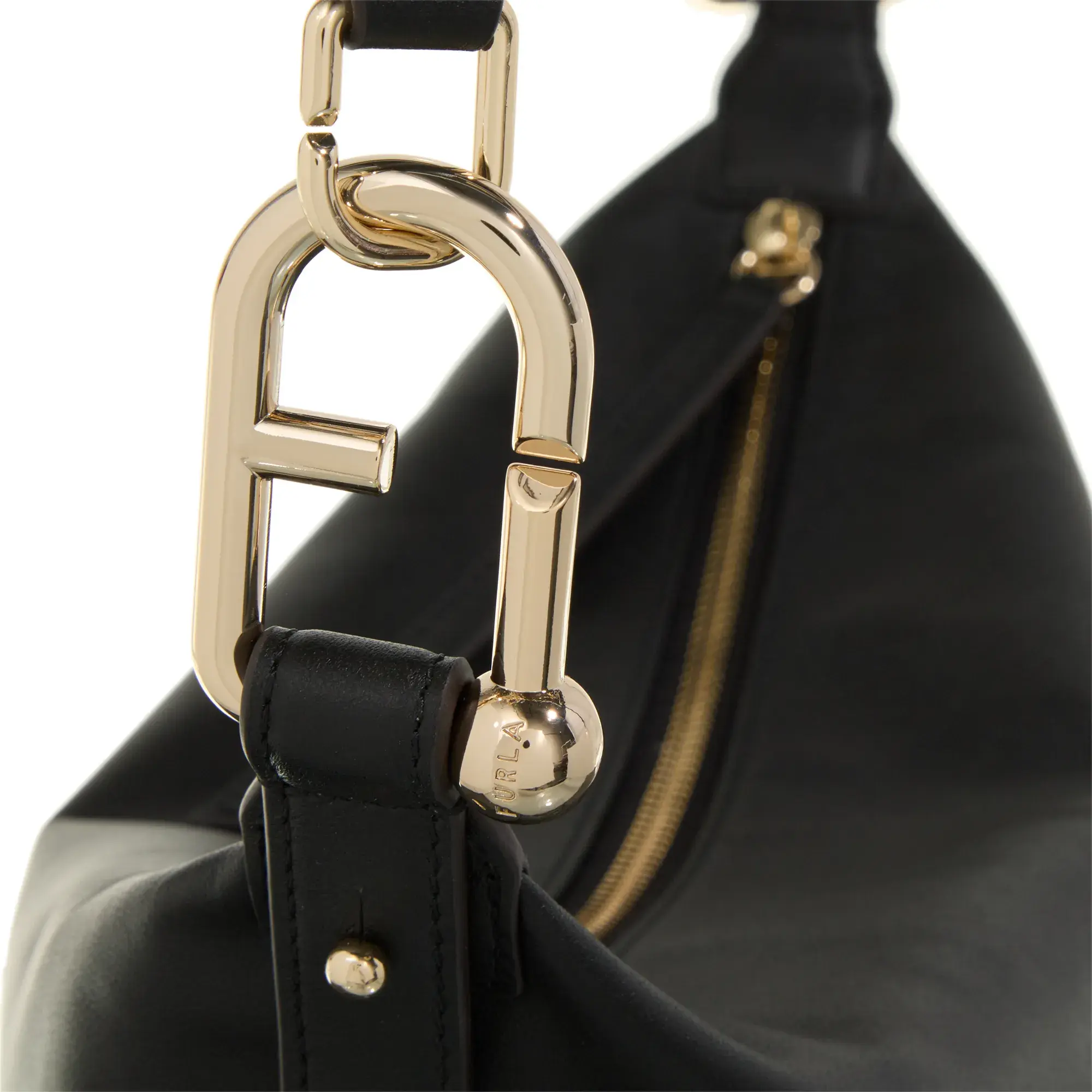 Elegante strukturierte Leder Hobo-Tasche