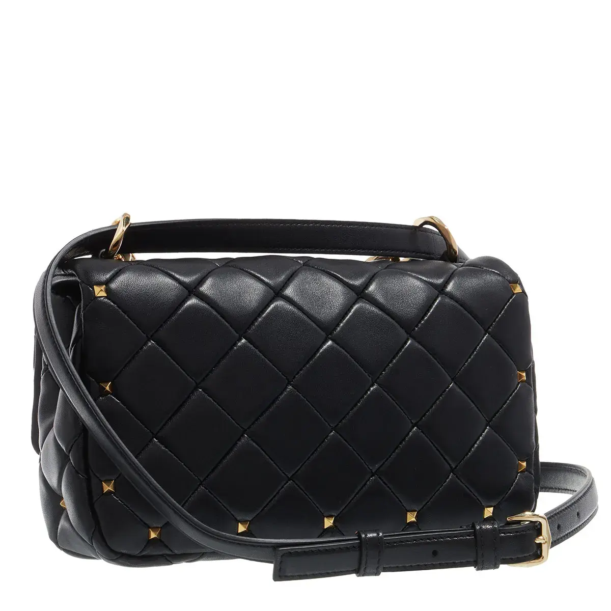 Gesteppte Ledertasche mit Kette