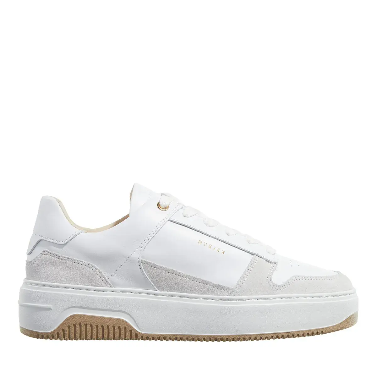 Weißer Court-Sneaker aus Leder
