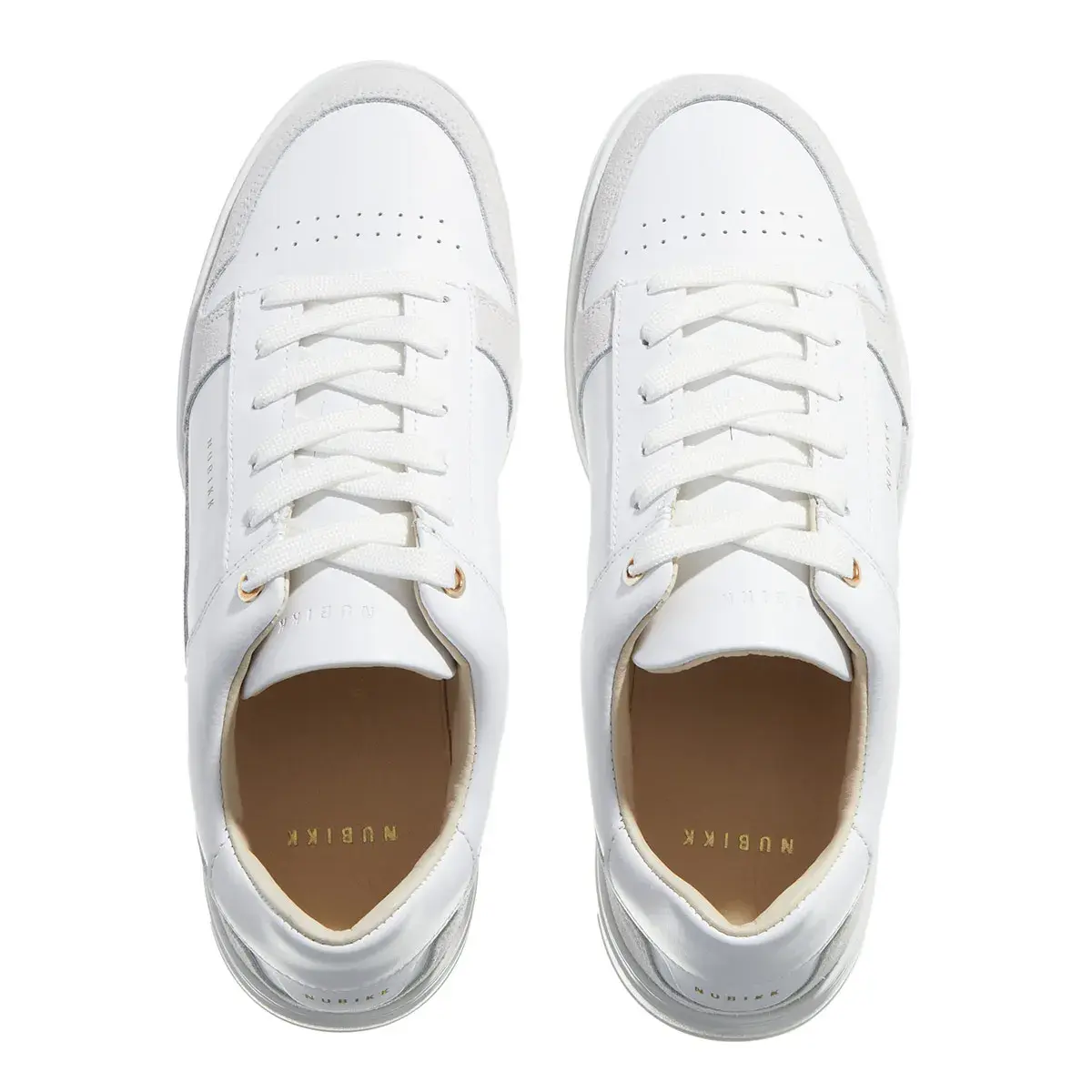 Weißer Court-Sneaker aus Leder