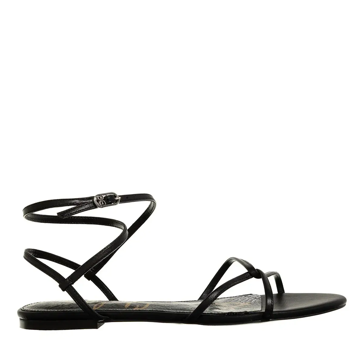 Riemchensandalen mit Knöchelriemen aus Leder