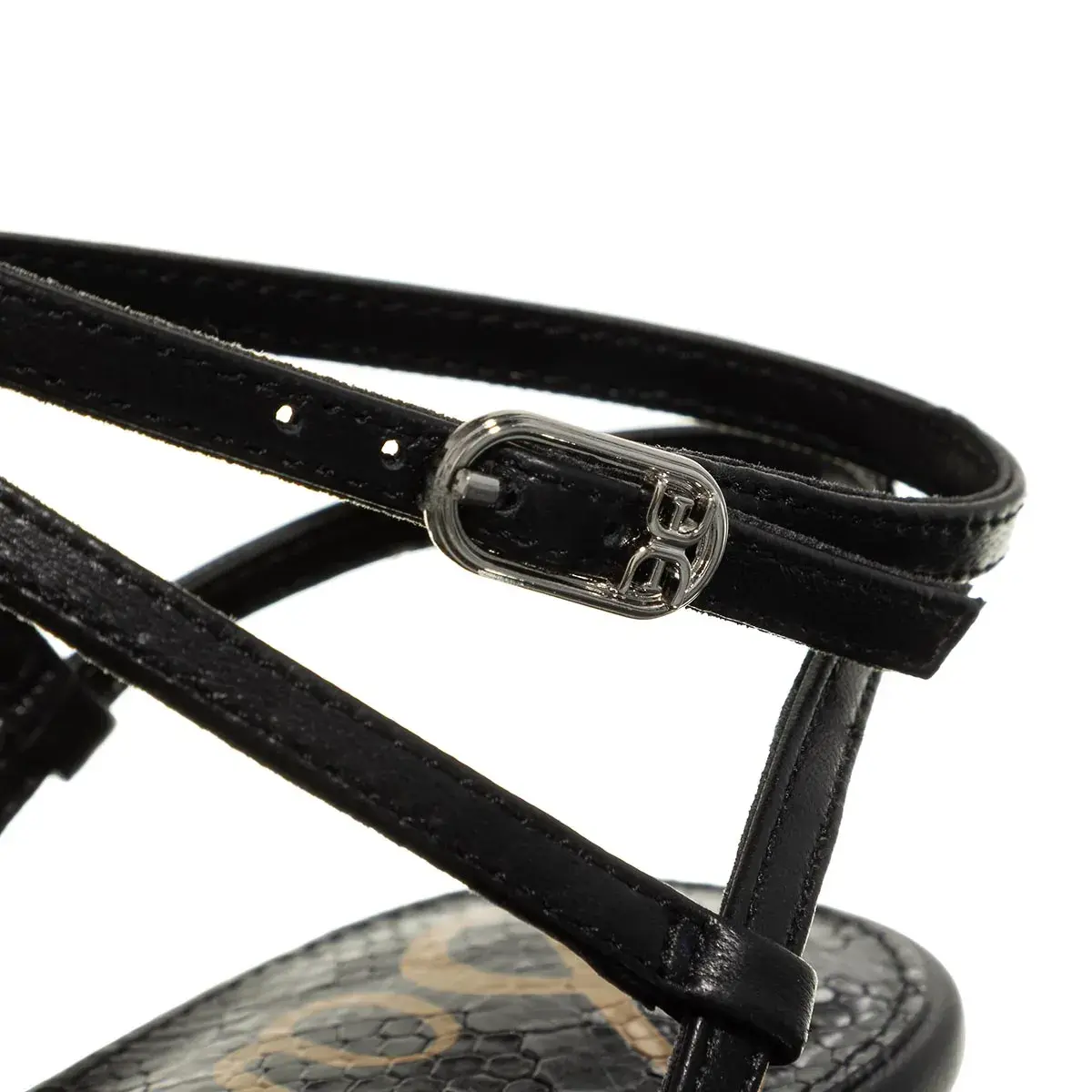 Riemchensandalen mit Knöchelriemen aus Leder