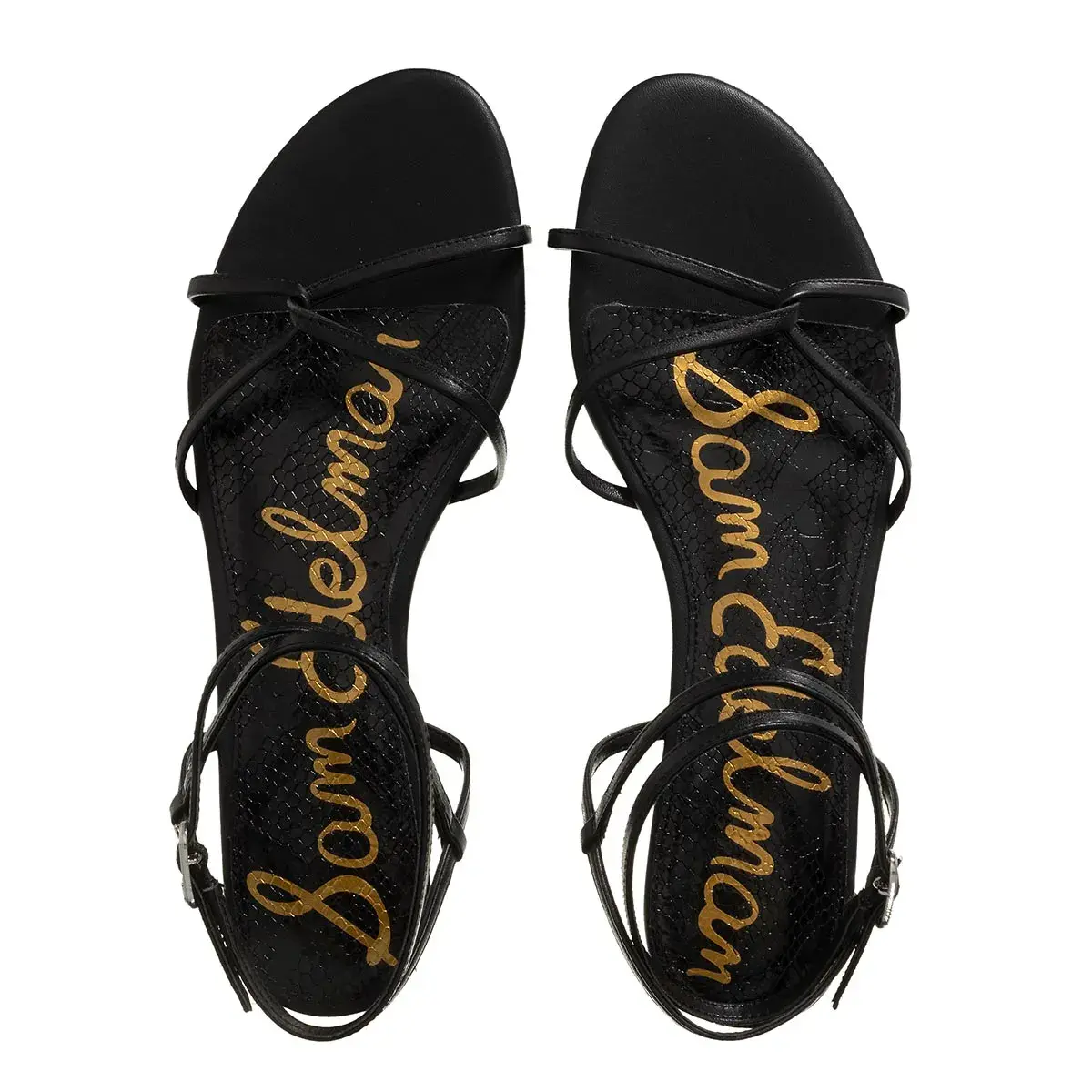 Riemchensandalen mit Knöchelriemen aus Leder
