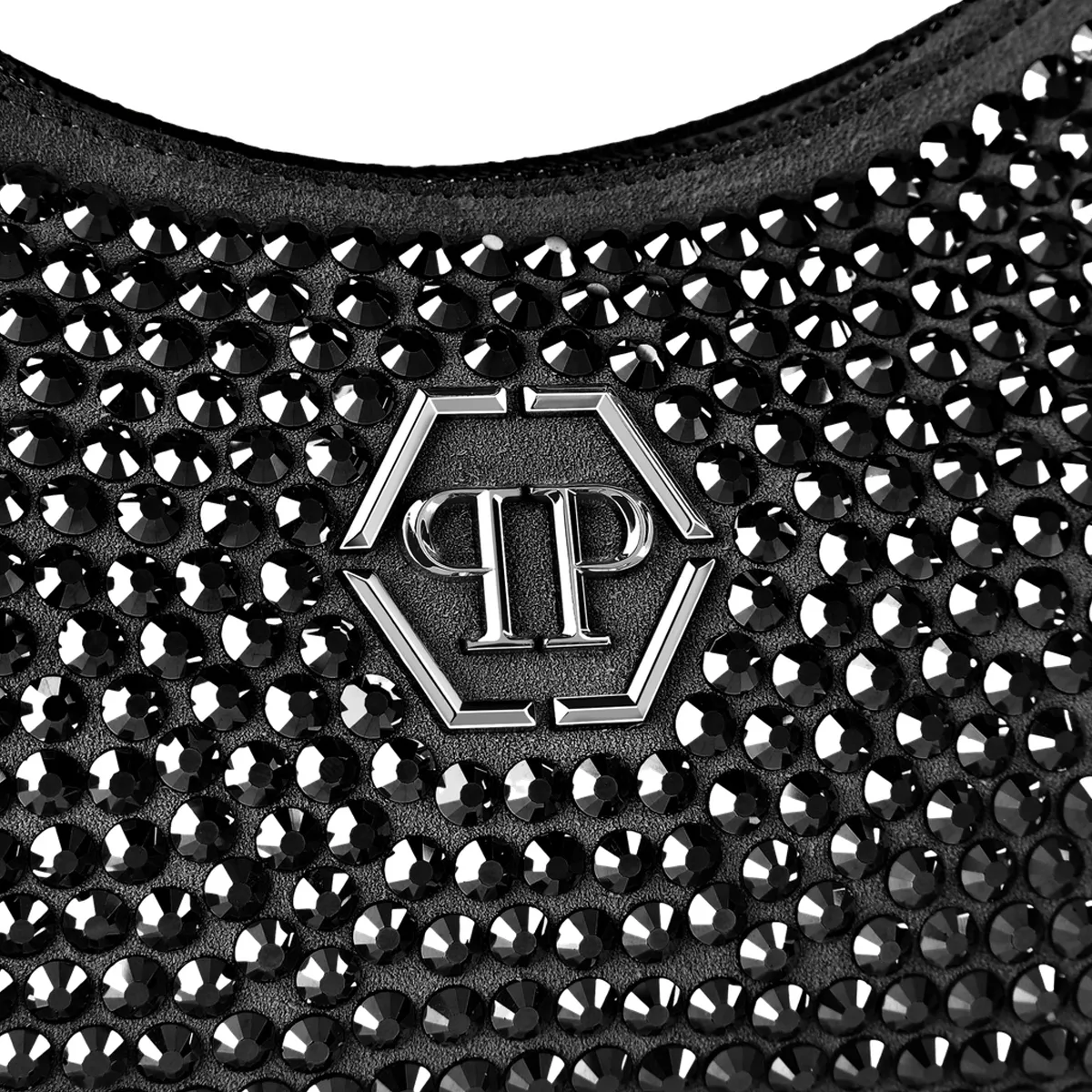 Mit Strass verziertes Hobo-Bag mit Kette