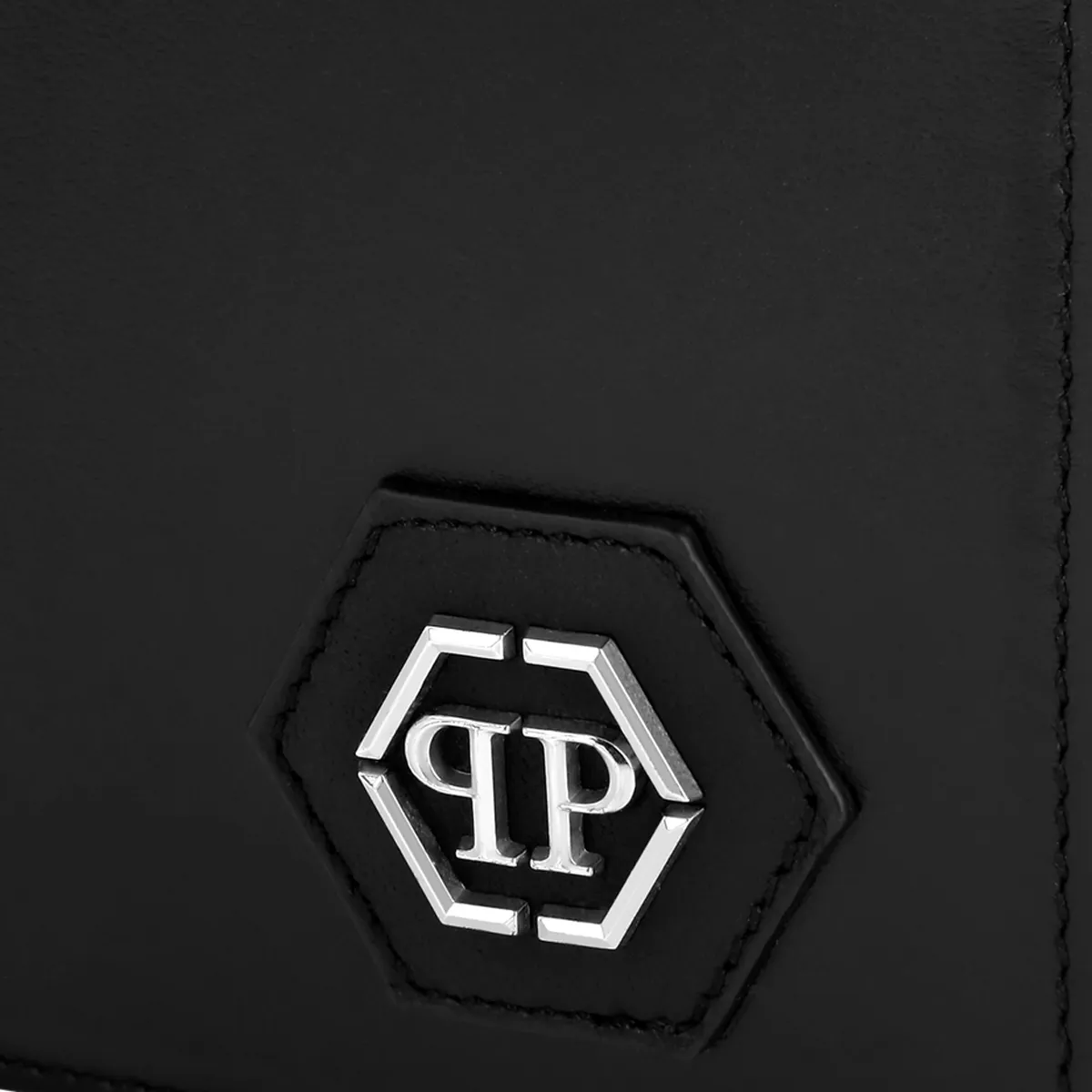 Leder-Bifold-Geldbörse mit Logo