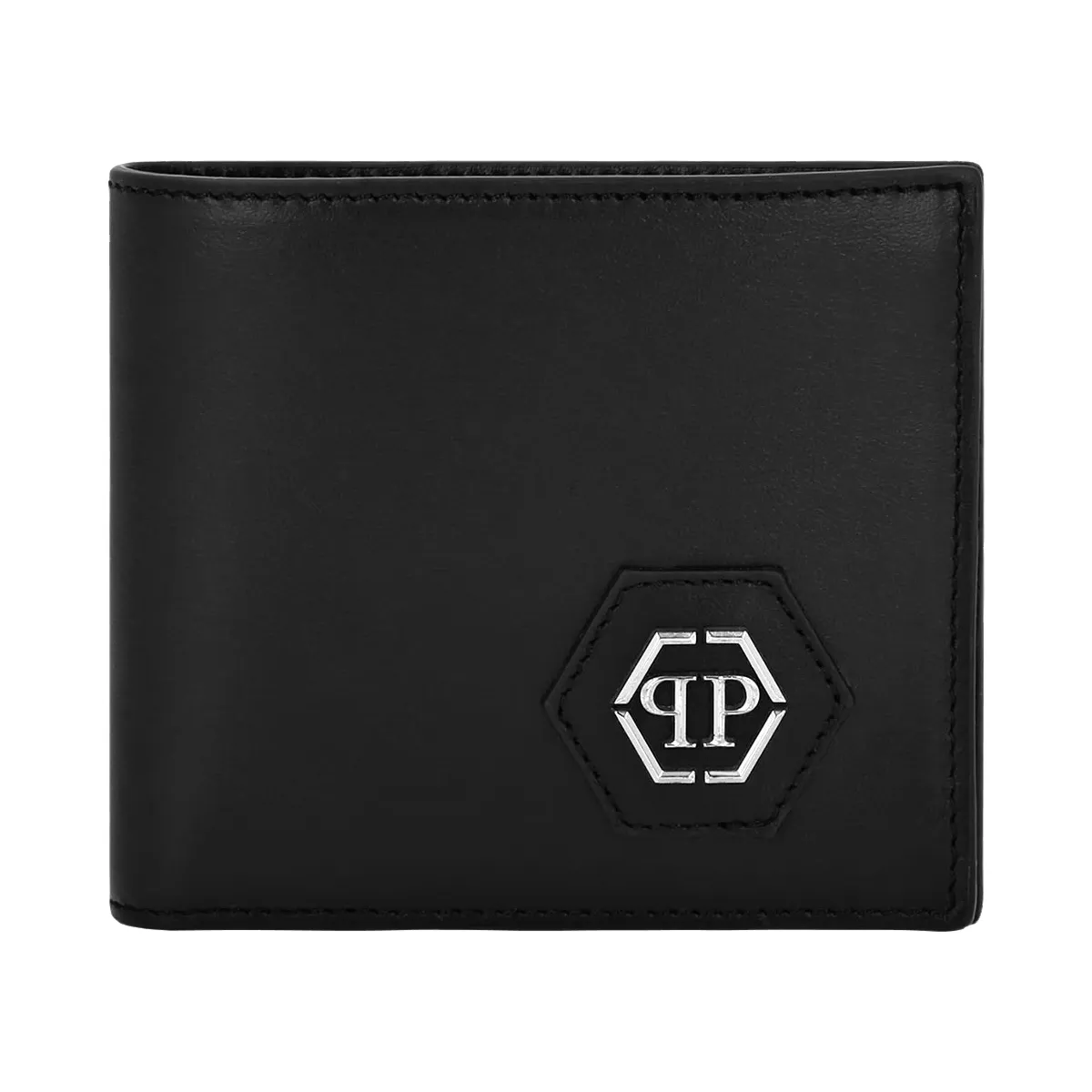 Leder-Bifold-Geldbörse mit Logo