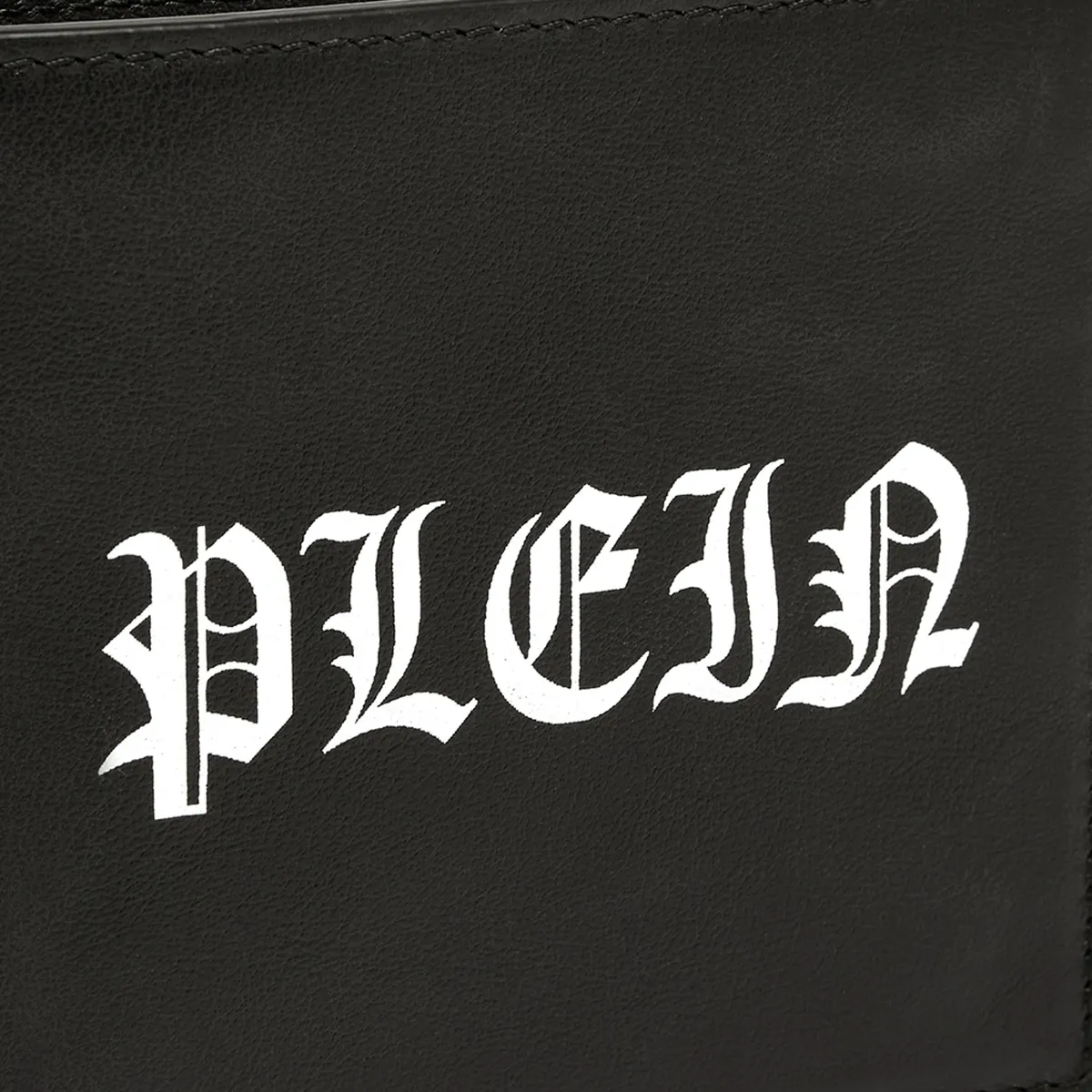 Leder-Bifold-Geldbörse mit Gothic-Logo