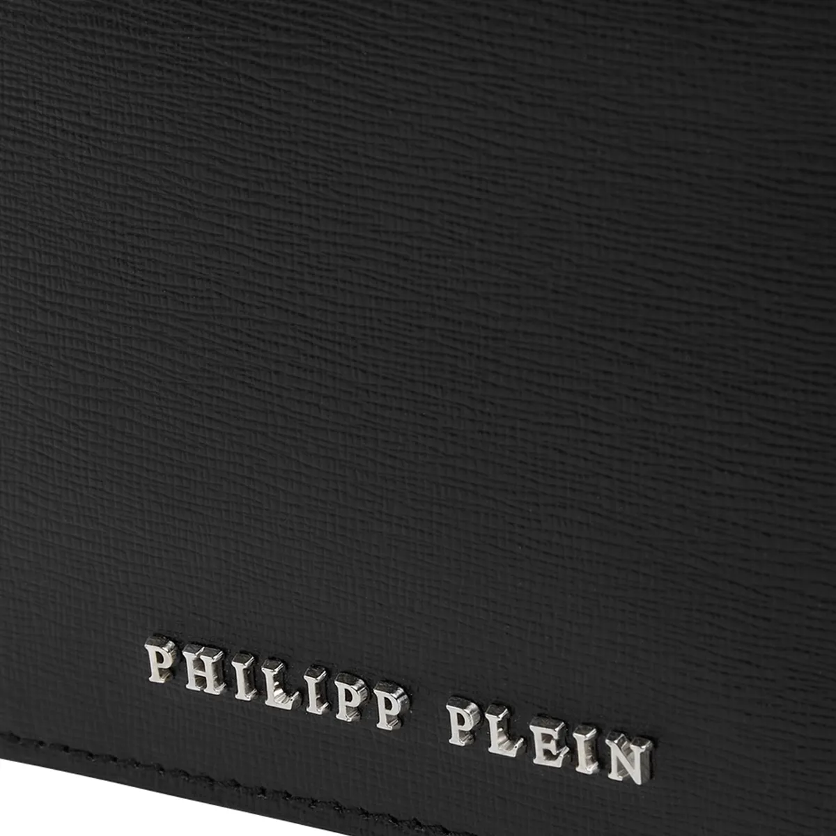 Elegantes schwarzes Leder-Bifold Portemonnaie