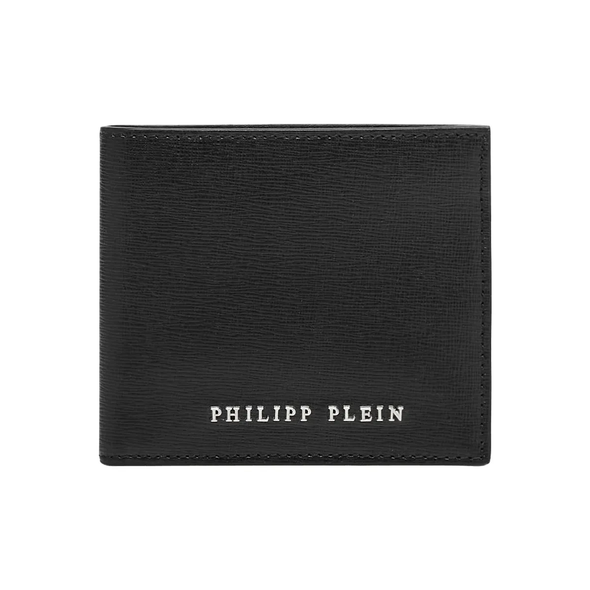 Elegantes schwarzes Leder-Bifold Portemonnaie