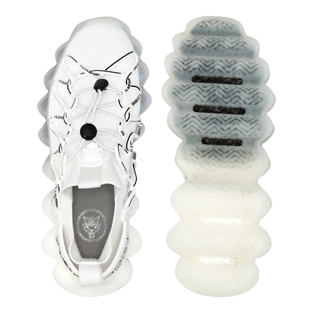 Weißer Bubble Runner Low-Top Sneaker