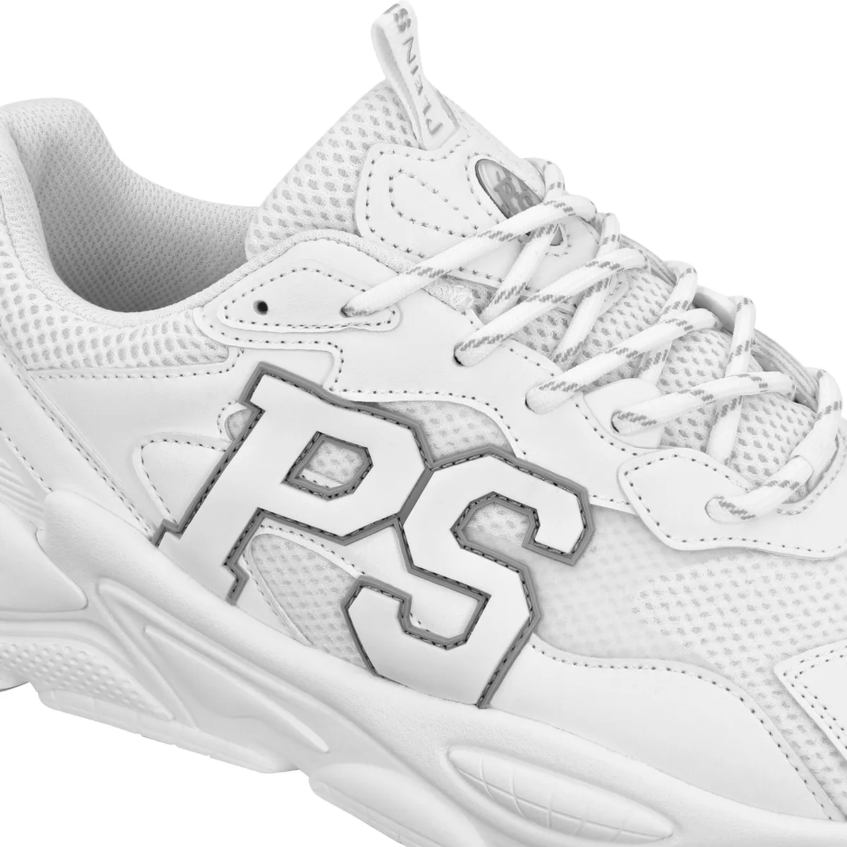 Weiße Klobige Sohle Mode Turnschuhe