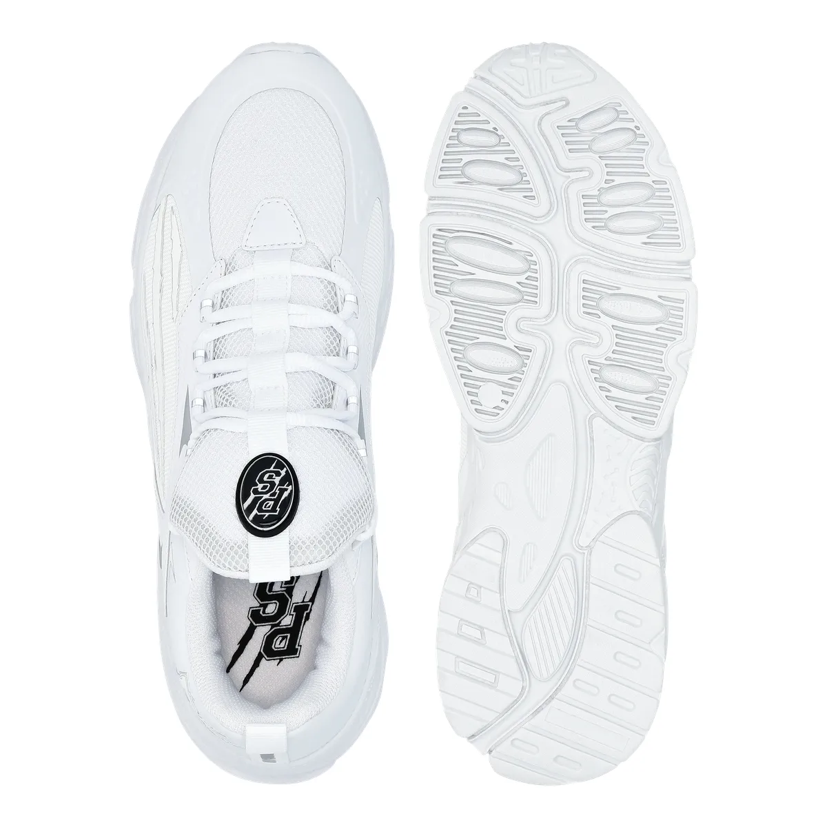 Sportliche weiße Low-Top-Sneakers