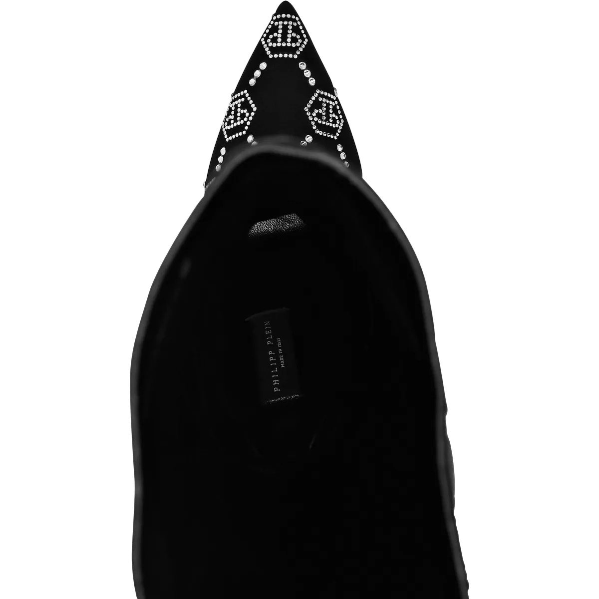 Schmuckbesetzte Overknee-Stiefel