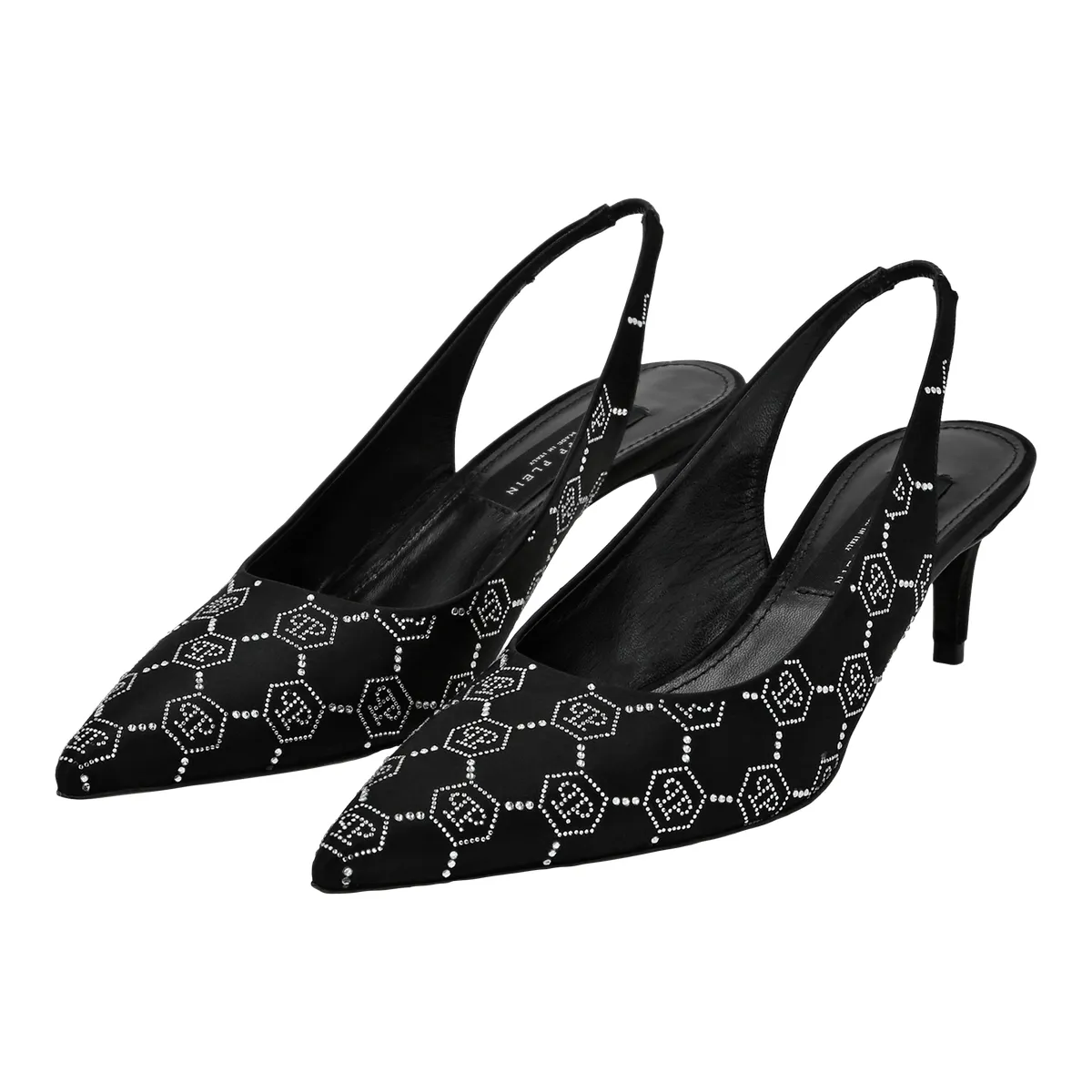 Verzierte Slingback-Pumps mit Kitten-Absatz