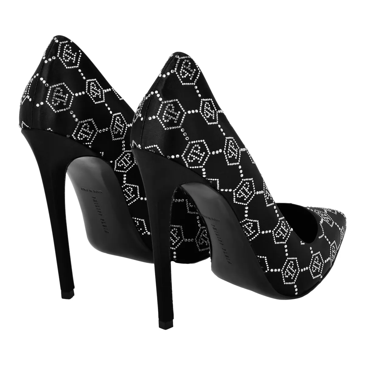 Elegante Strass Monogramm Stiletto Pumps
